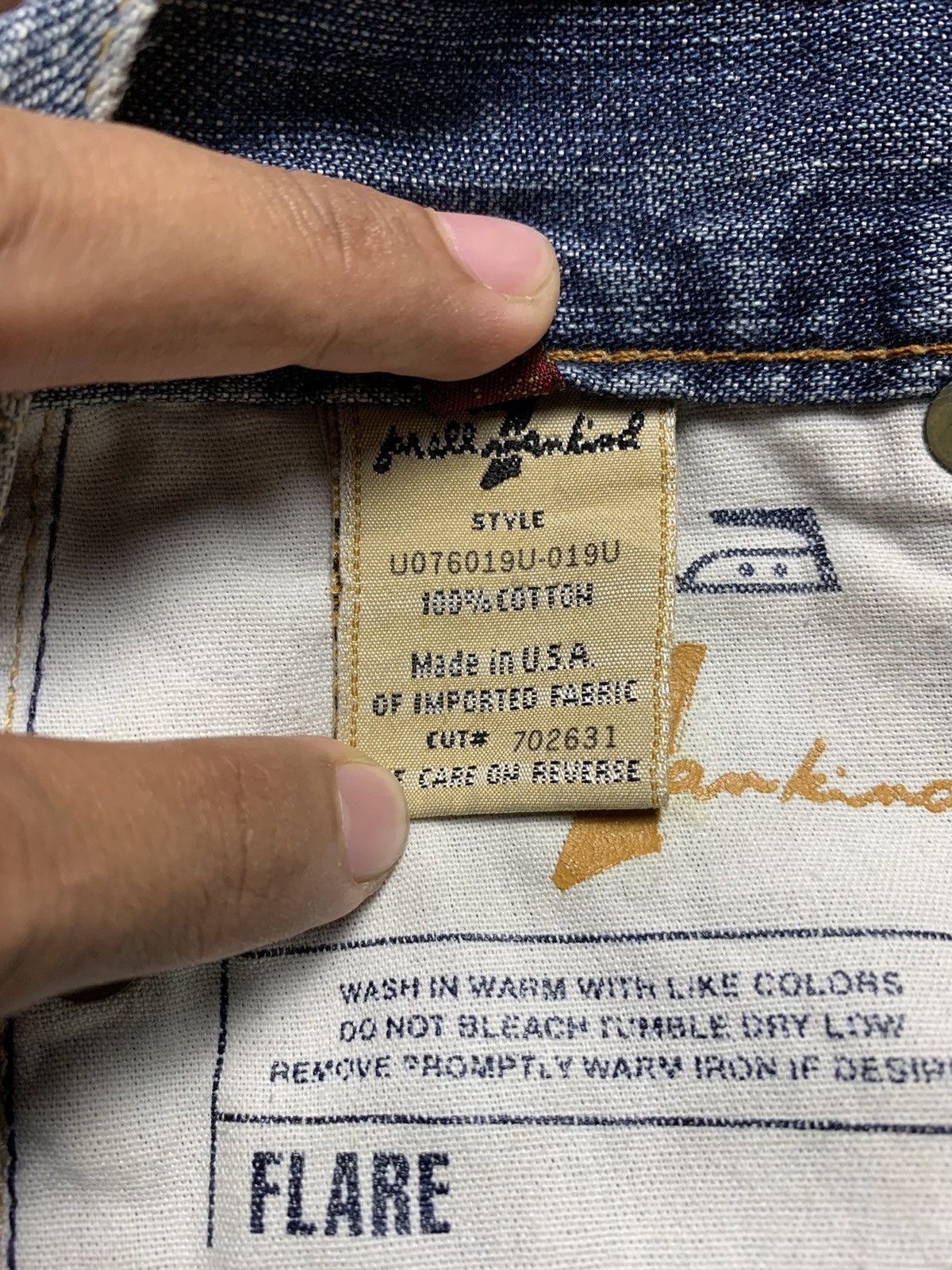 If Six Was Nine × Japanese Brand × Le Grande Bleu (L.G.B.) 2000s For All 7 Man Kind Flared Jeans Size US 27 - 8 Thumbnail