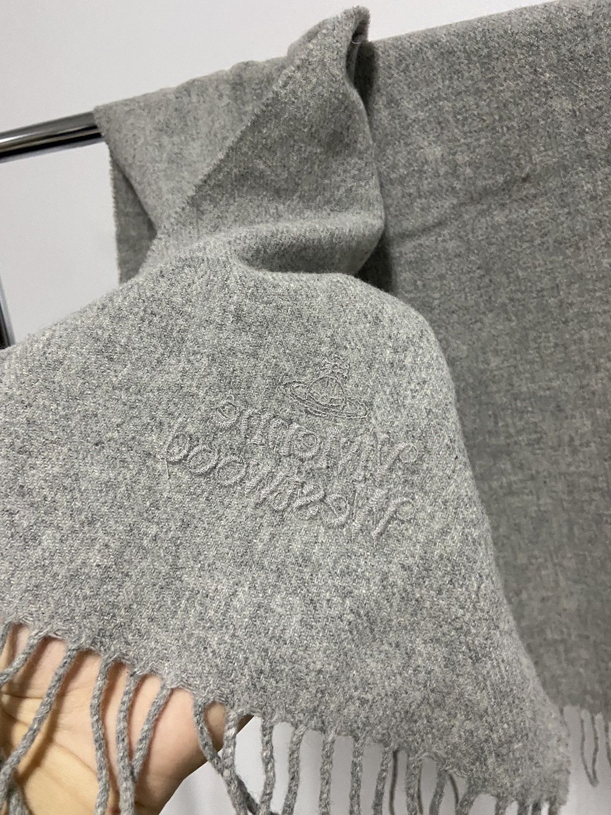 Vintage × Vivienne Westwood Vivienne Westwood scarf vintage logo wool Size ONE SIZE - 6 Thumbnail