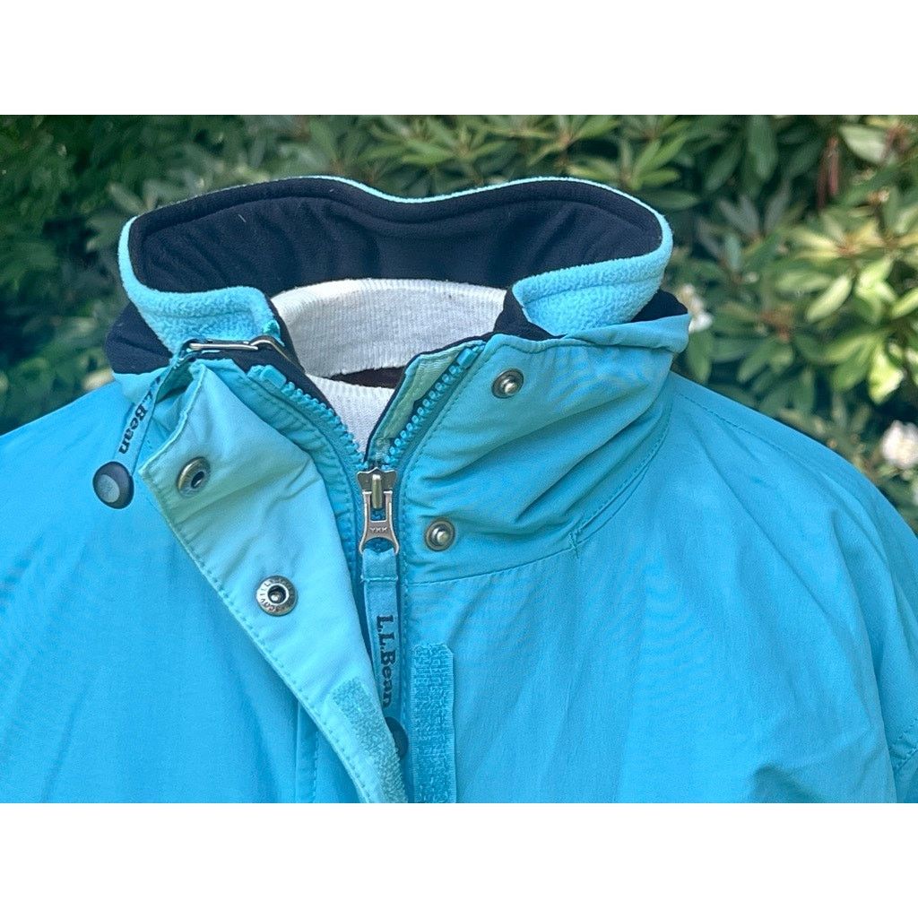 L.L. Bean Womens LL Bean Winter Ski Jacket W/ Liner M Petite Teal Blue Size M / US 6-8 / IT 42-44 - 2 Thumbnail