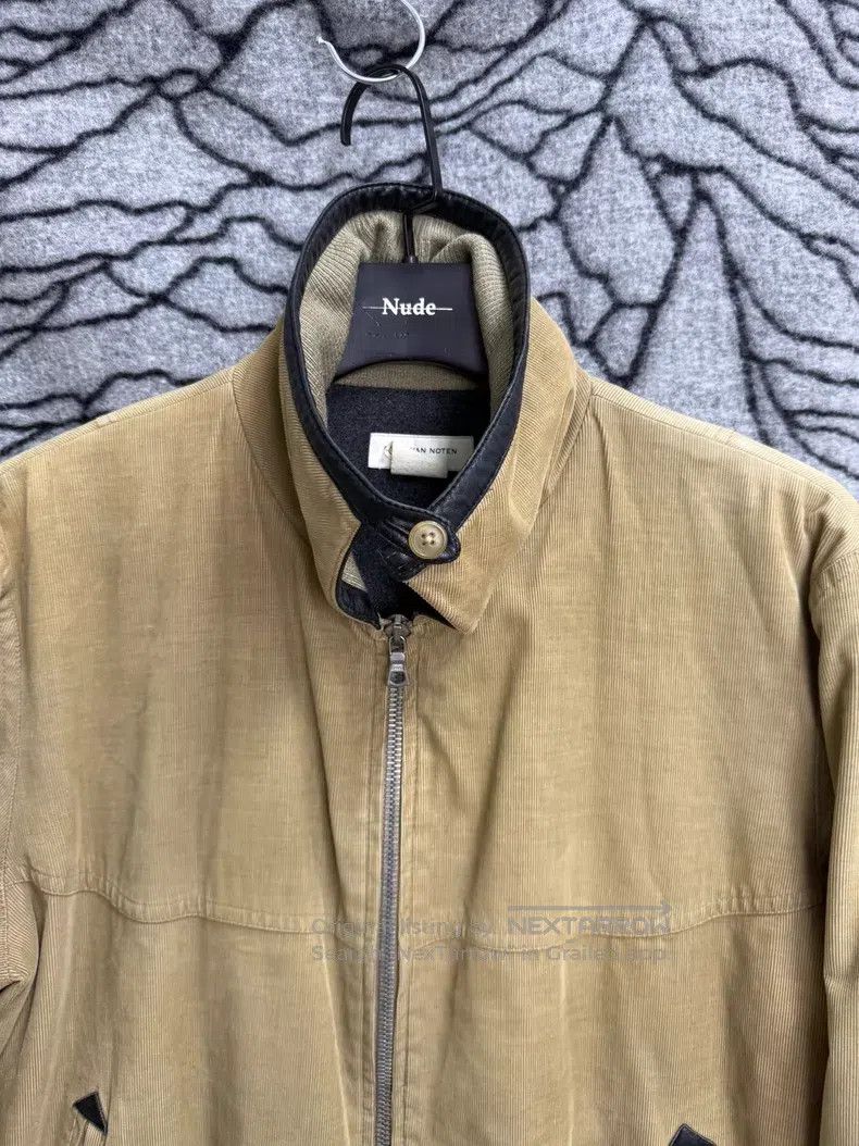 Dries Van Noten DRIES VAN NOTEN Corduroy Patchwork Leather Collar Jacket Size US M / EU 48-50 / 2 - 2 Thumbnail