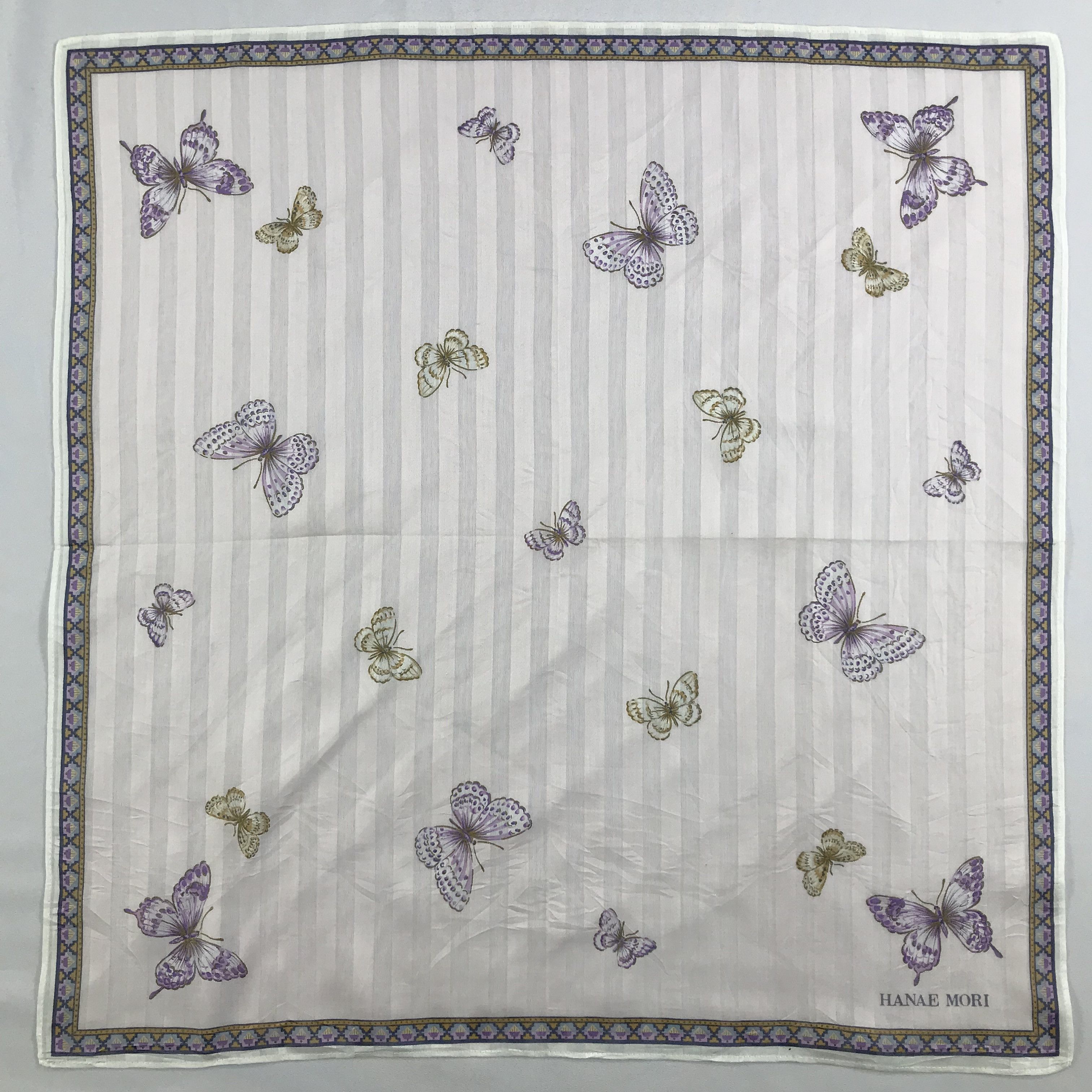 Hanae Mori × Vintage Hanae Mori Bandana / Handkerchief / Neckerchief - S2586 Size ONE SIZE - 1 Thumbnail