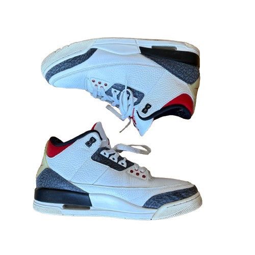 Jordan Brand Jordan 3 Retro SE Fire Red Denim (2020) Size US 10.5 / EU 43-44 - 3 Thumbnail