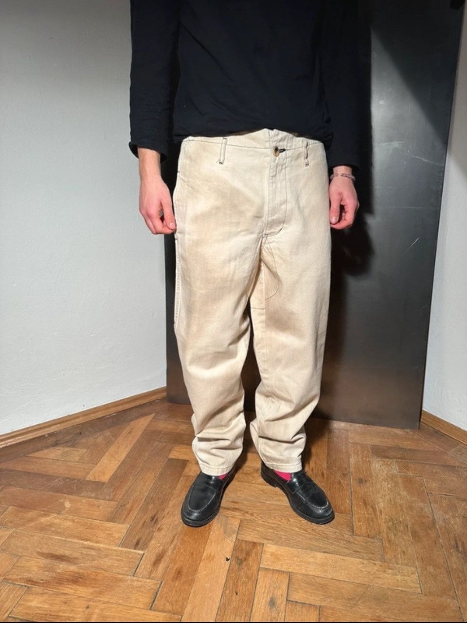 Comme des Garcons Homme Plus Comme des Garçons Homme Plus FW2003 Bleached Effect Trousers Size US 33 - 3 Thumbnail