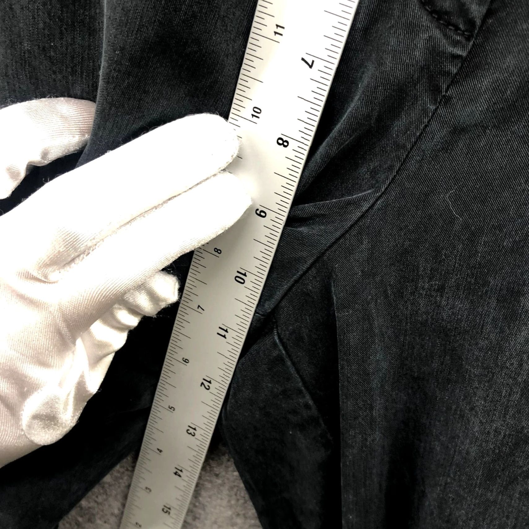 Banana Republic Ann Taylor Black Lyocell Pants Womens Size 14 Roll Cuff Cropped Relaxed Size 36" / US 14 / IT 50 - 7 Thumbnail