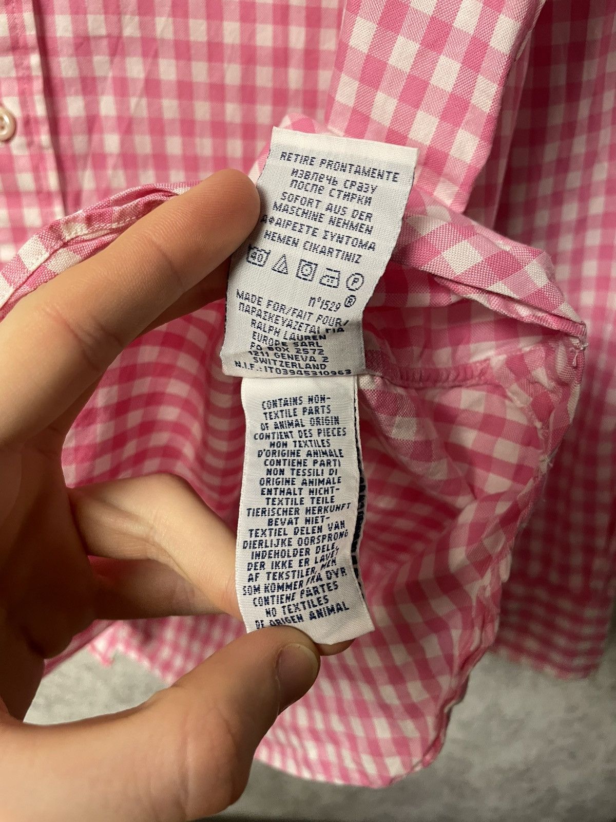 Ralph Lauren Vintage Ralph Lauren Pink Checkered Long Sleeve Shirt Size US XL / EU 56 / 4 - 11 Thumbnail