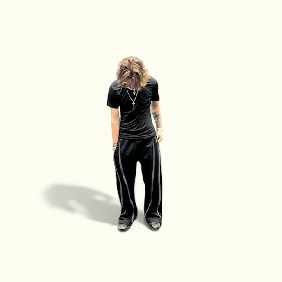 Other Black and grey double waist wide leg streetwear sweatpants Size US 32 / EU 48 - 6 Thumbnail