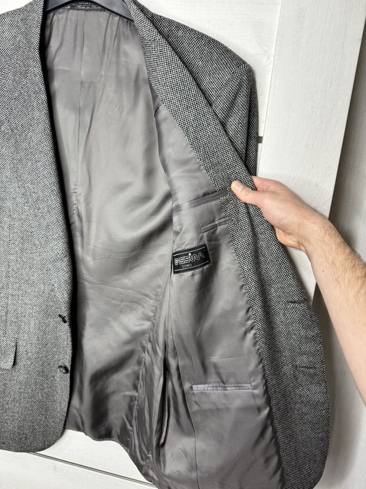 Corneliani Corneliani Grey Tweed Wool Blazer Jacket Made in Italy 48R Size 48R - 5 Thumbnail