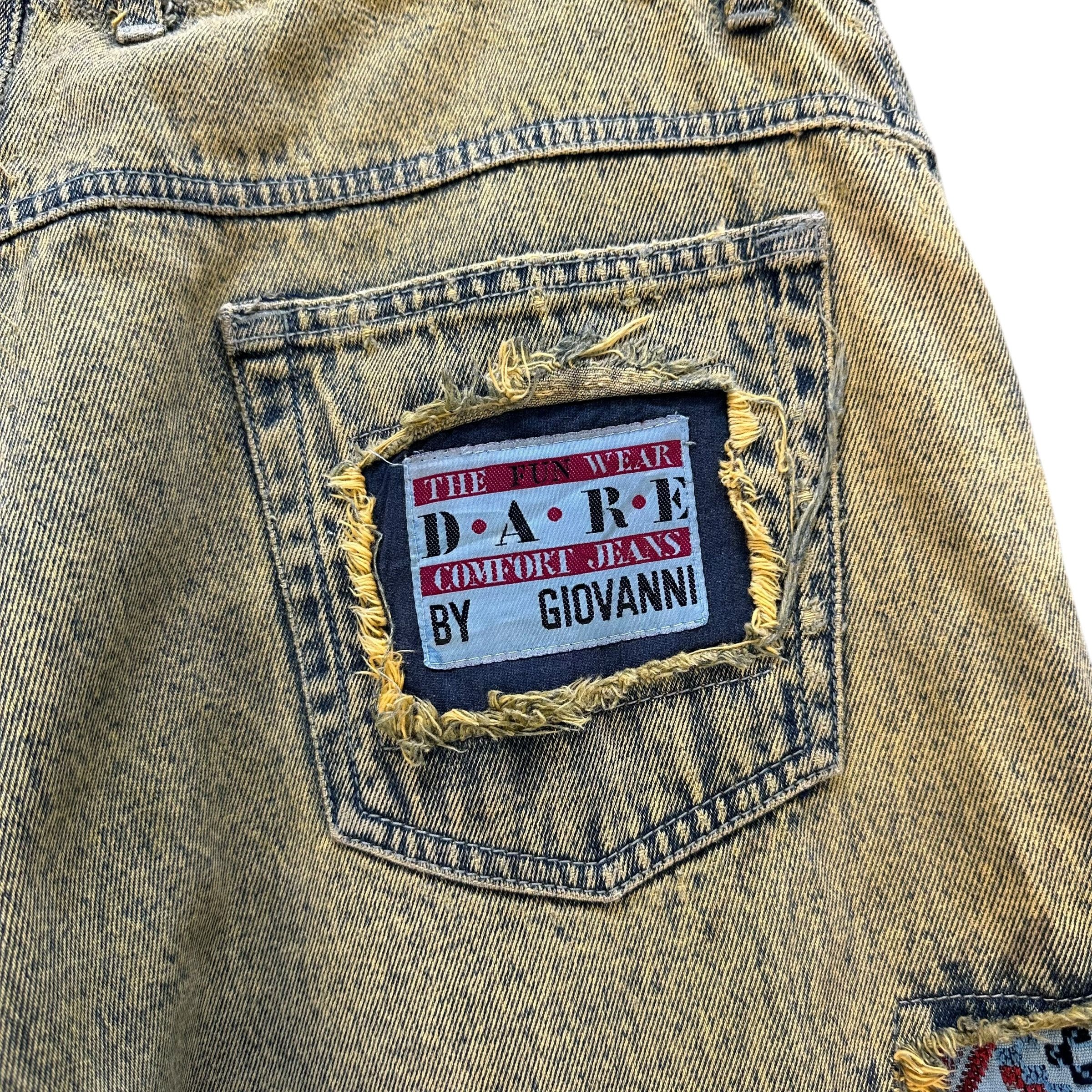 Vintage D.A.R.E by GIOVANNI Trashed Rusty Distressed Jeans #A76-1822 Size US 37 - 16 Thumbnail