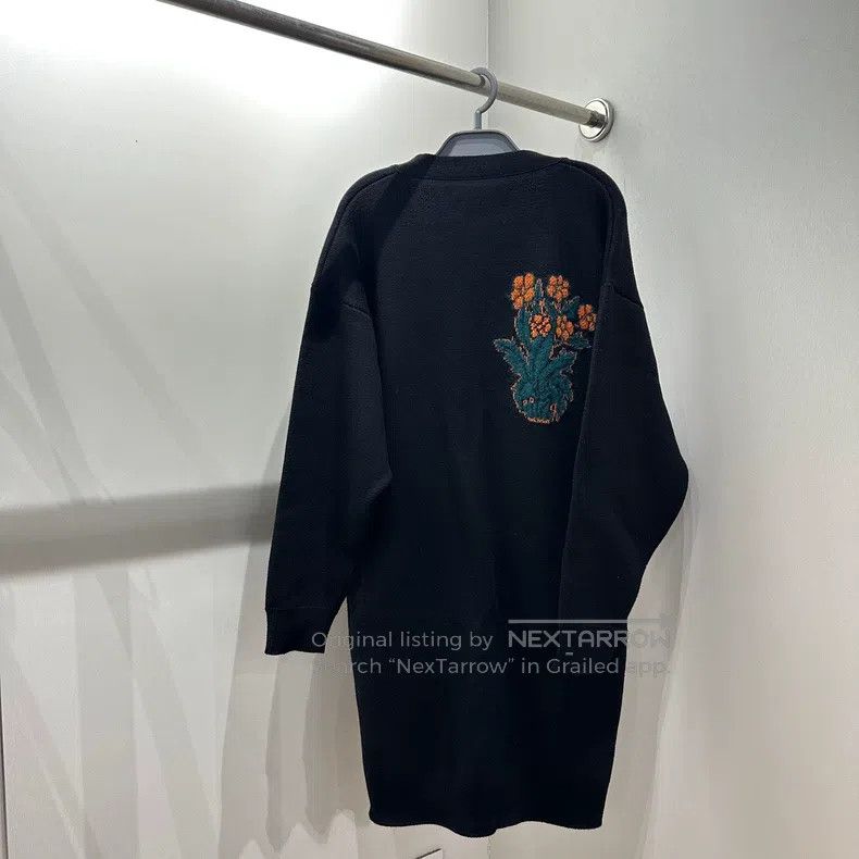 Loewe Loewe Rabbit Floral Embroidered Long Wool Sweater Size M / US 6-8 / IT 42-44 - 2 Thumbnail