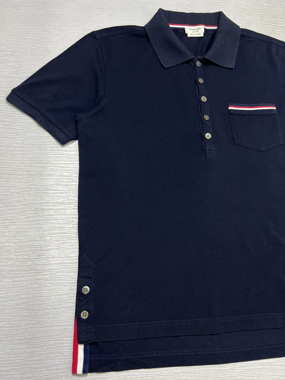 Thom Browne Thom Browne - Pique Pocket Polo Size US S / EU 44-46 / 1 - 4 Thumbnail