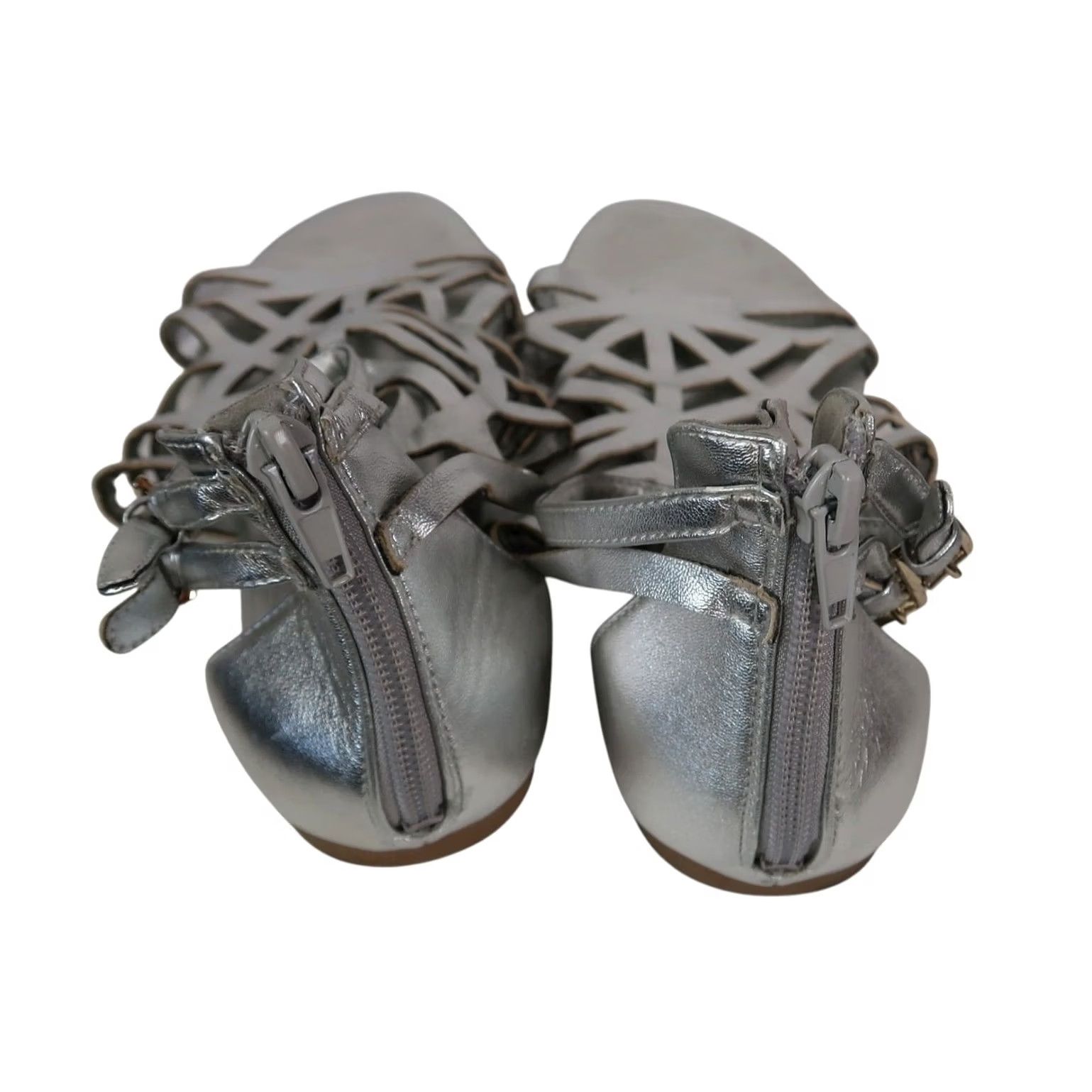 Nine West Nine West Delicacy Sandal Gladiator Flat Silver 9 Women Bohemian Casual Spring Summer Shoes Size US 9 / IT 39 - 4 Thumbnail