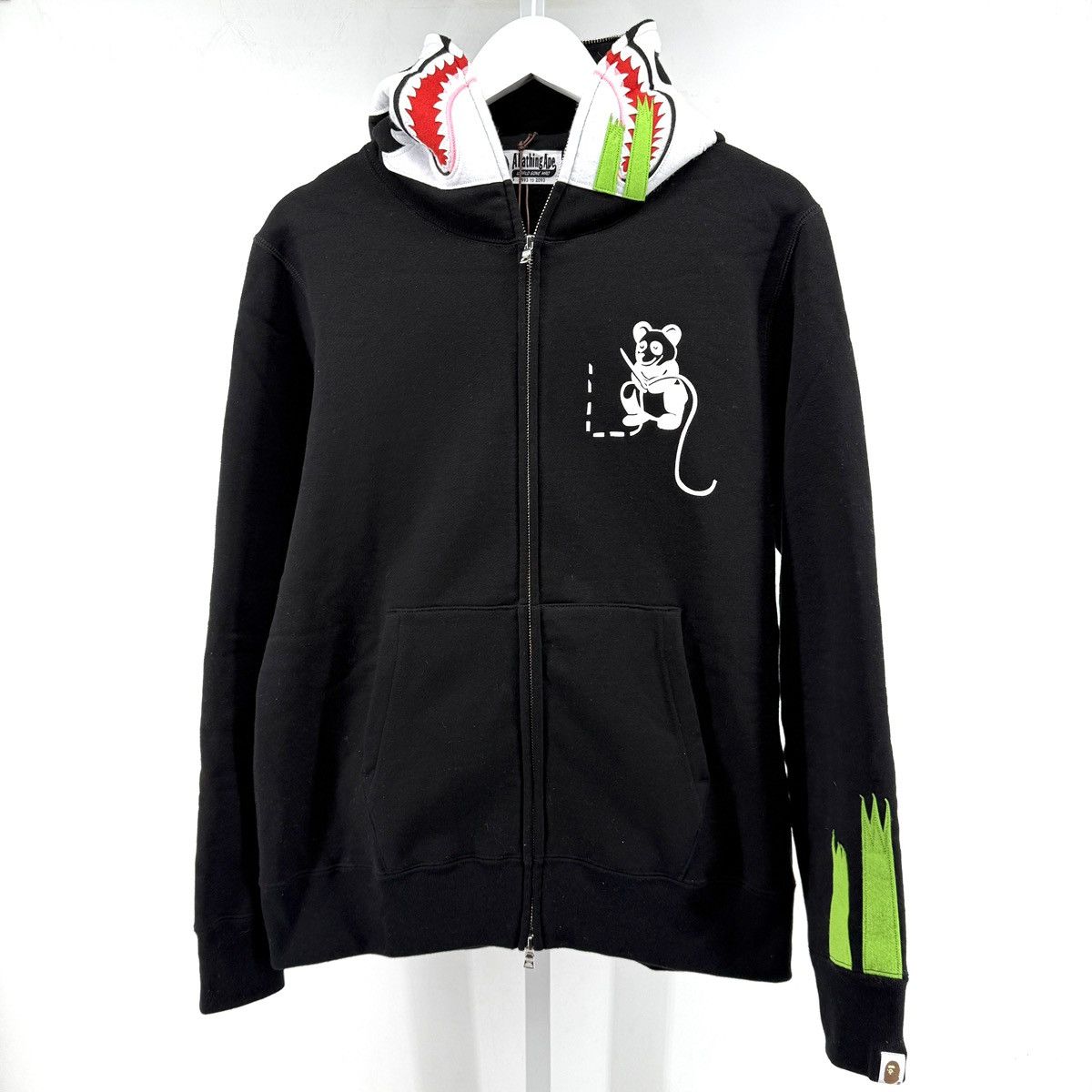 Bape Bape Panda Shark Zip Up Hoodie Size Medium Size US M / EU 48-50 / 2 - 1 Thumbnail