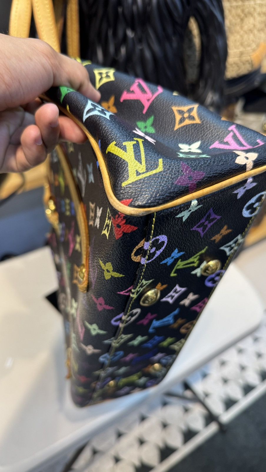 Louis Vuitton Louis Vuitton Black Multicolor Aurelia MM Shoulder Bag Size ONE SIZE - 8 Thumbnail