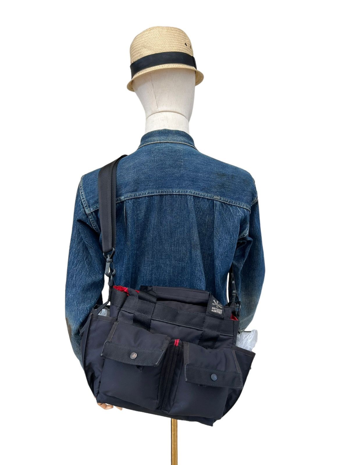 image of Artisan Artist Japan Multi Pocket 2 Way Camera Bag in Black, Men's