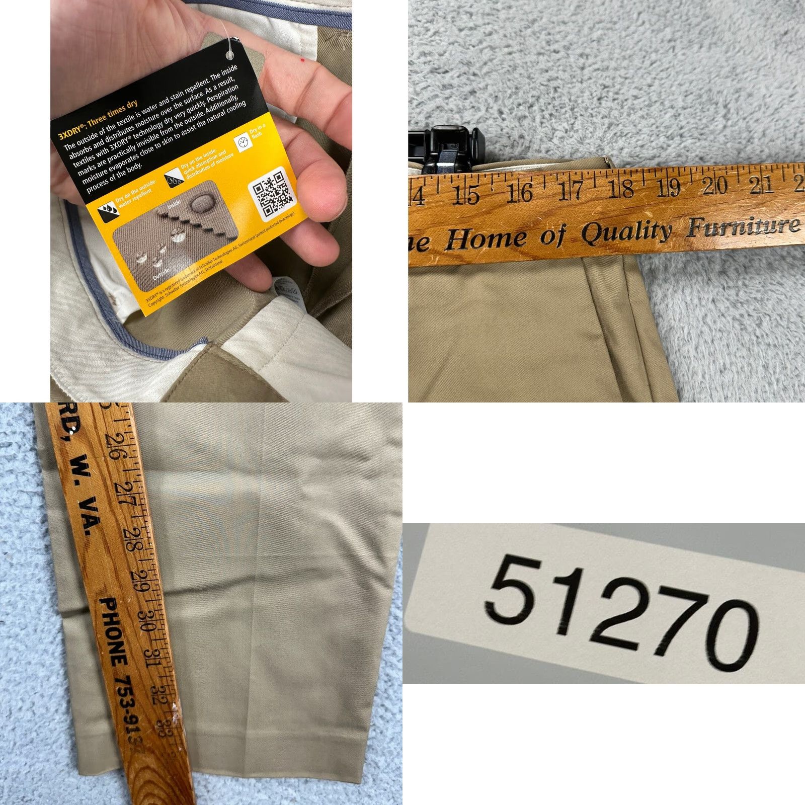 J.Crew VINTAGE: NO — J.Crew Ludlow Pants Mens 34X36 Chino Tan Khakis 3XDry Flat Front Slim Leg NEW Size US 34 / EU 50 - 8 Thumbnail