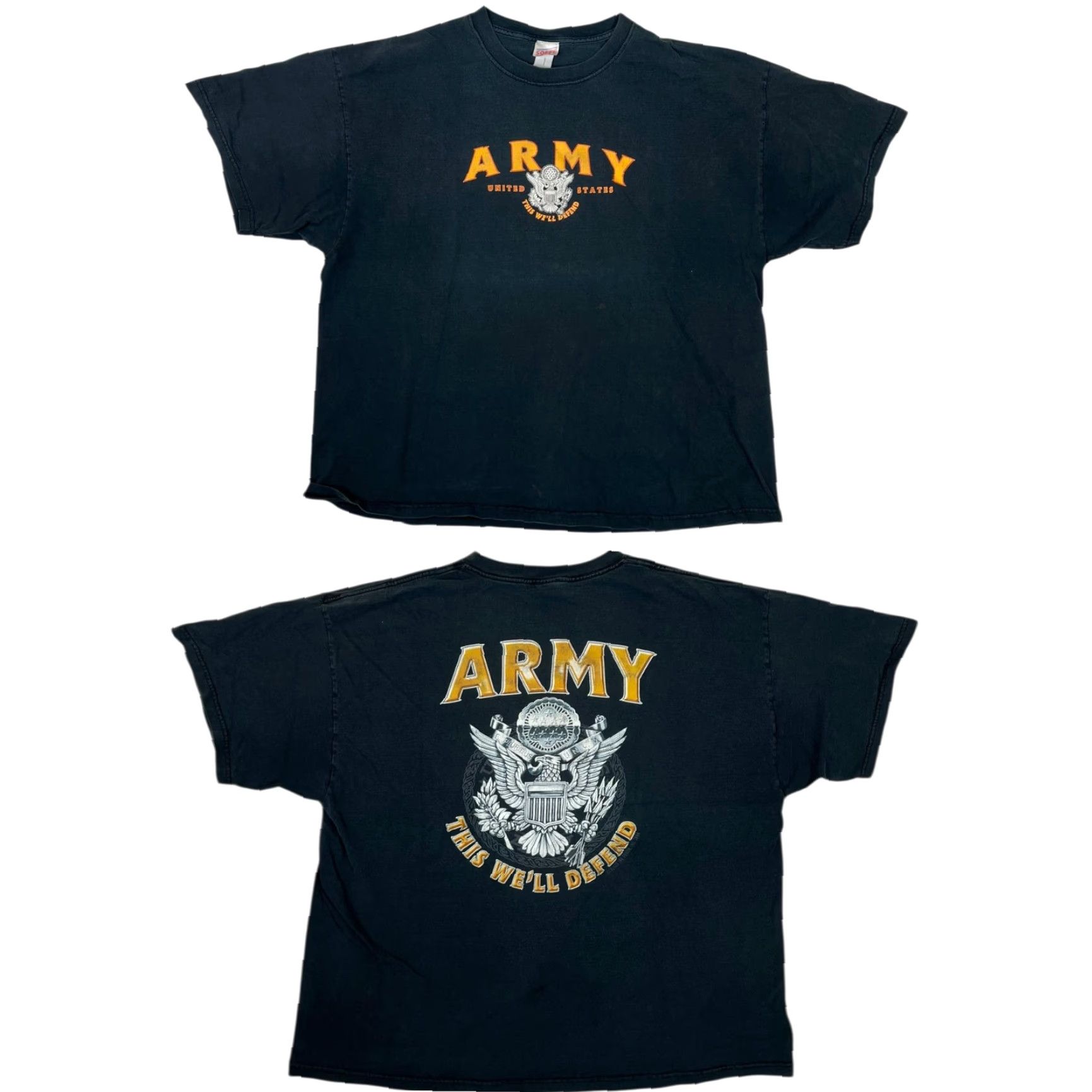 Soffe Vintage US Army T-Shirt Mens 2XL Black This We'll Defend Eagle Graphic Y2K Soffe Shirt Mens 2XL Black Army Graphic Print Crew Neck Short Sleeve Size US XXL / EU 58 / 5 - 2 Thumbnail