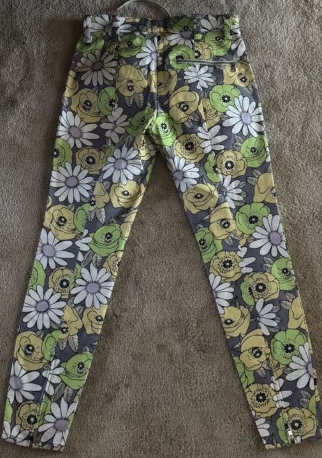 Prada Prada Women's Floral Skinny Leg Pants Size 25" / US 0 / IT 36 - 3 Thumbnail