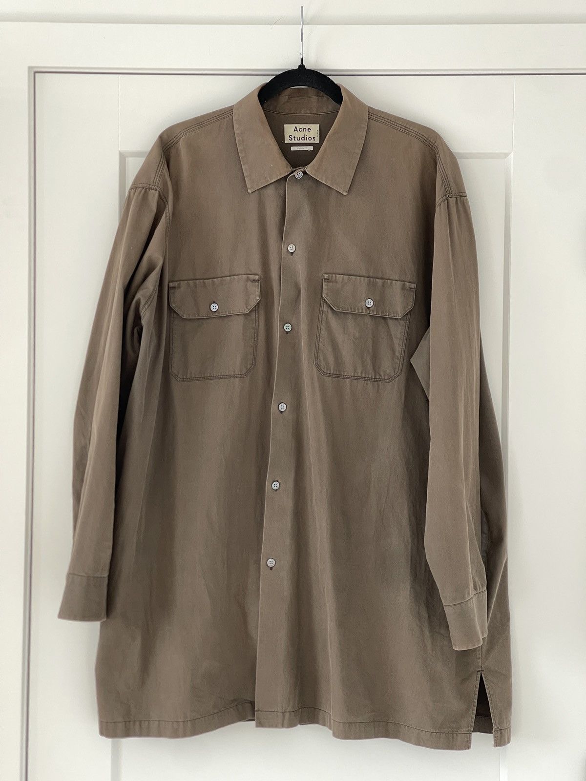 Acne Studios Acne Studios Oversized Santos Twill Shirt – Size 48 Size US M / EU 48-50 / 2 - 1 Thumbnail
