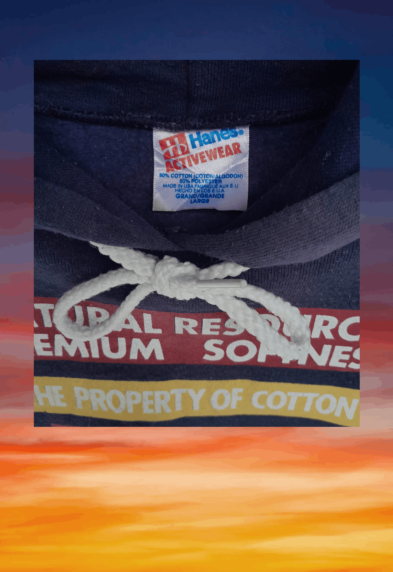 Hanes × Vintage Vintage 90s Hanes The Ultimate Source hoodies Size US L / EU 52-54 / 3 - 6 Thumbnail