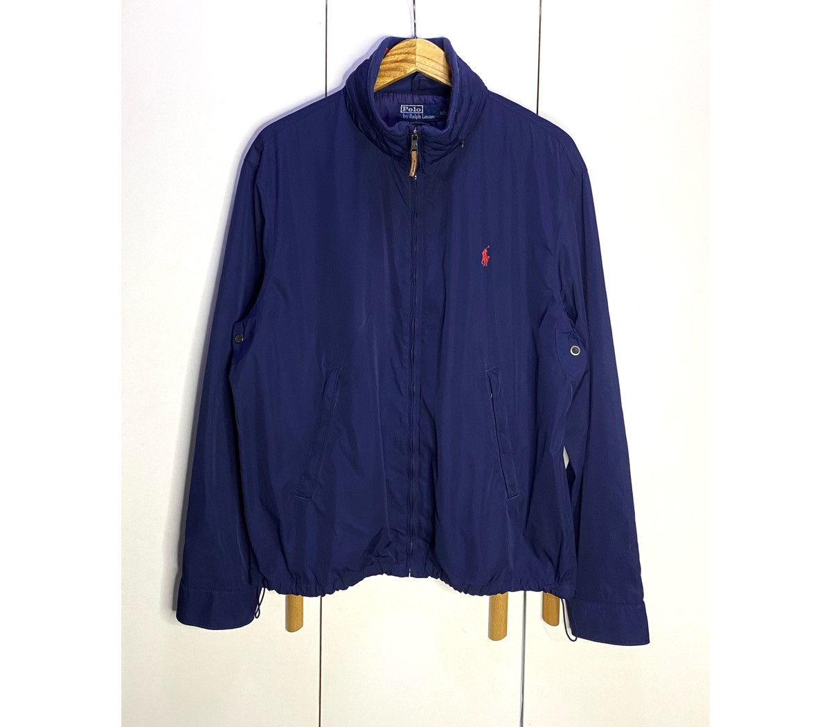 Polo Ralph Lauren RL Blue Packable Hood Windbreaker Large