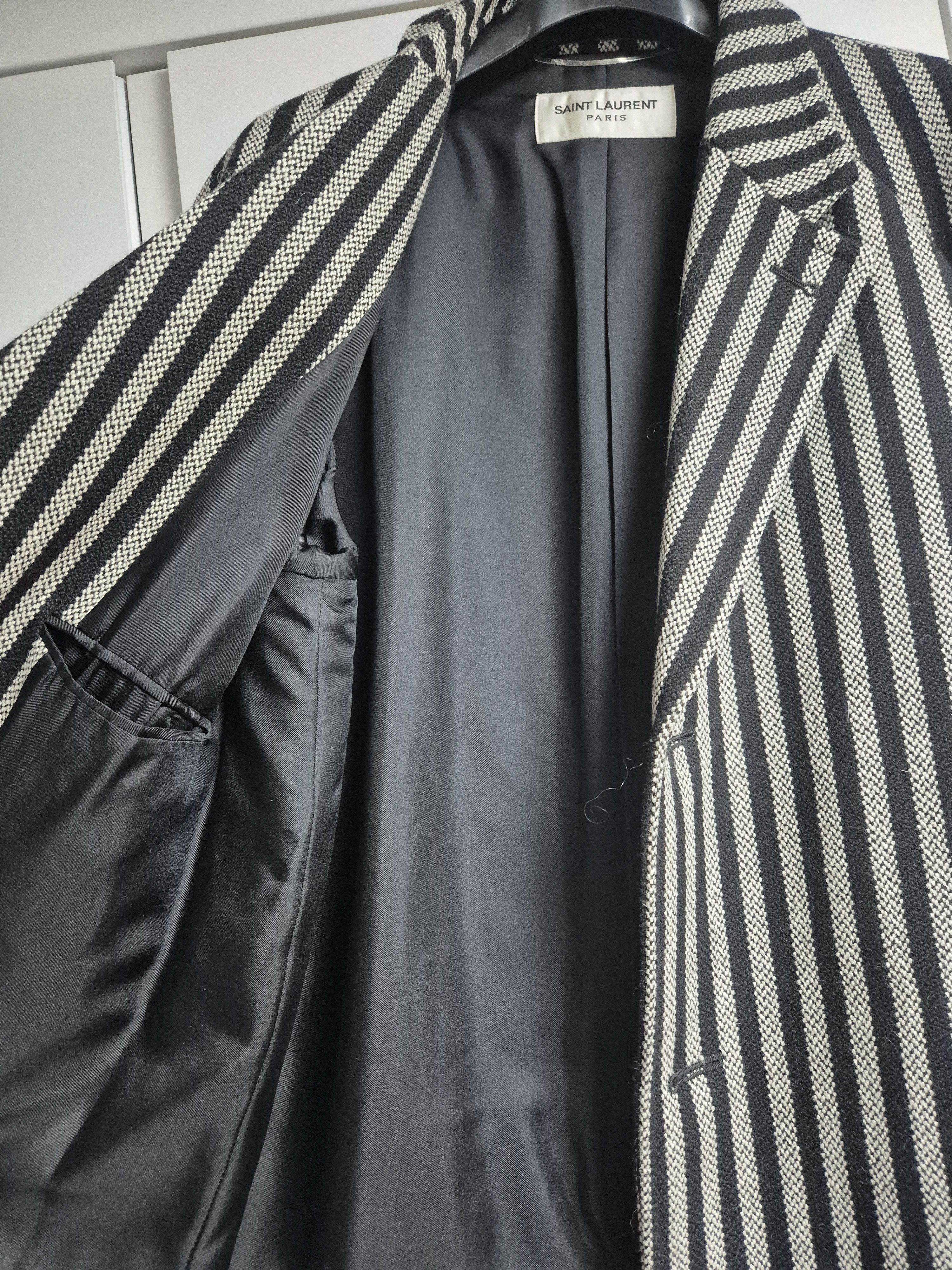 Hedi Slimane × Saint Laurent Paris Saint Laurent 14FW striped coat Size US M / EU 48-50 / 2 - 4 Thumbnail