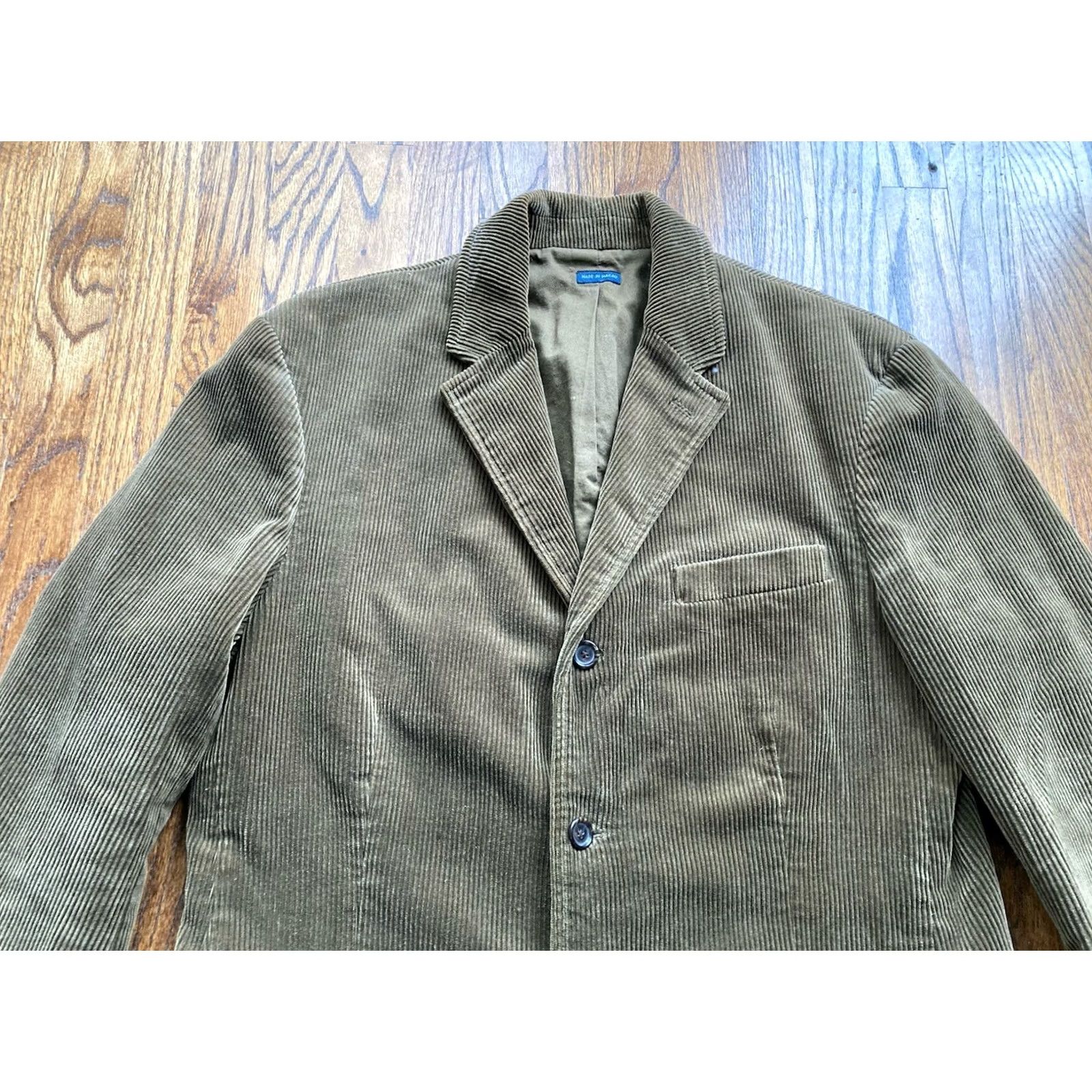 Polo Ralph Lauren VINTAGE Polo Ralph Lauren Jacket Mens L Green VTG Corduroy Blazer Button Thick Academia Size US L / EU 52-54 / 3 - 2 Thumbnail