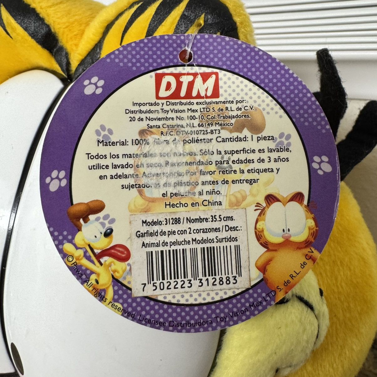 Vintage Vintage Garfield Love Heart Balloons 7" Valentines Day Plush Size ONE SIZE - 4 Thumbnail
