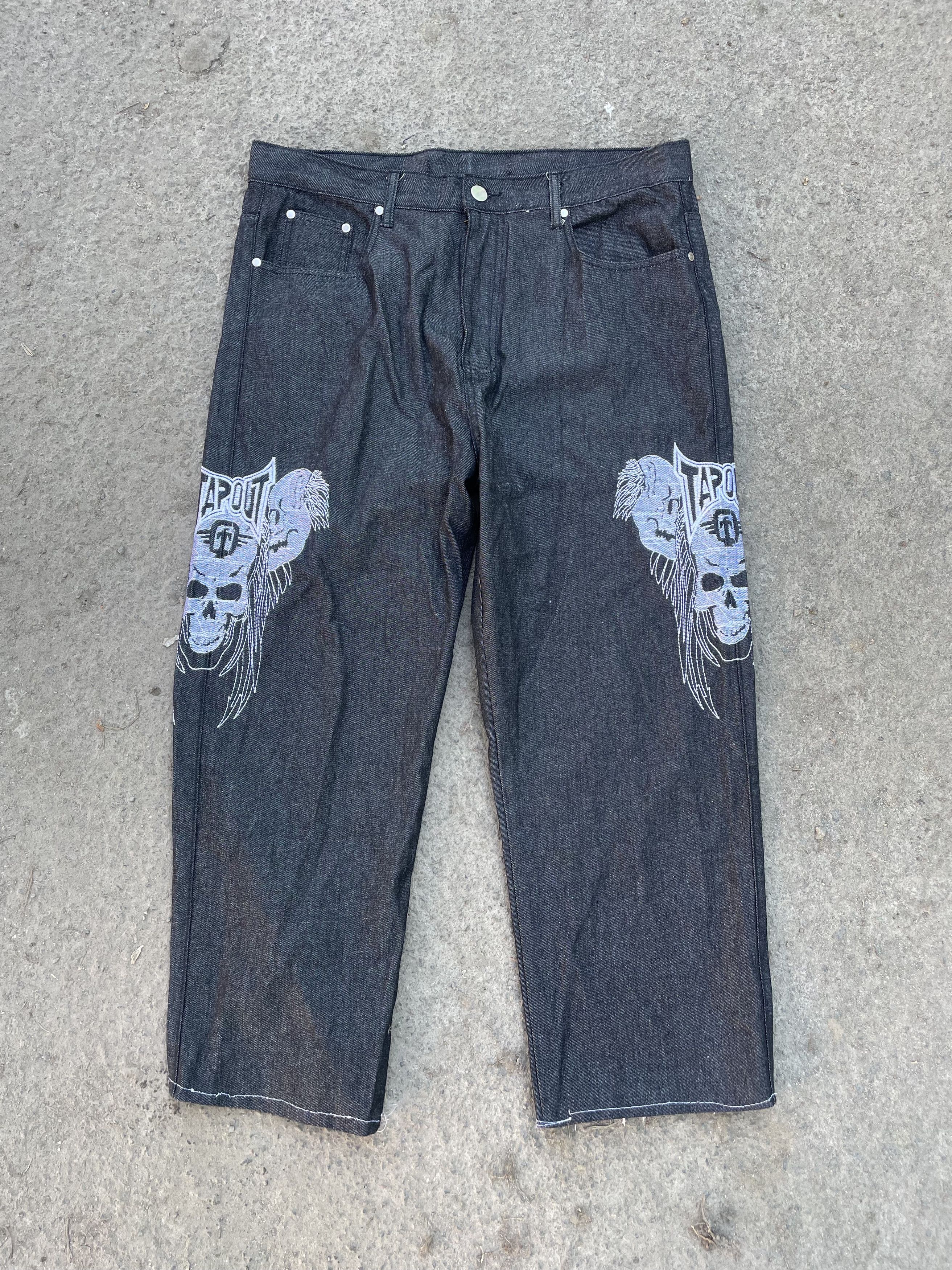 Vintage Tapout Embroidered Logo Jeans Size US 38 / EU 54 - 1 Thumbnail