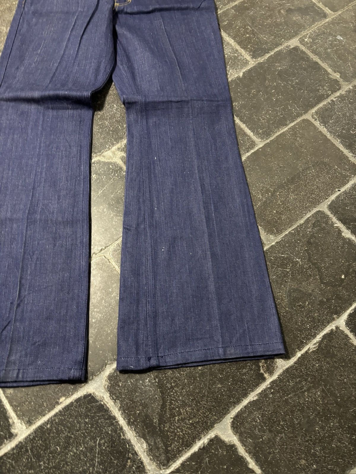 Vintage 1970s Vintage Dark Wash Denim Jeans Golden Horse Flared 70s Size 26" / US 2 / IT 38 - 14 Thumbnail