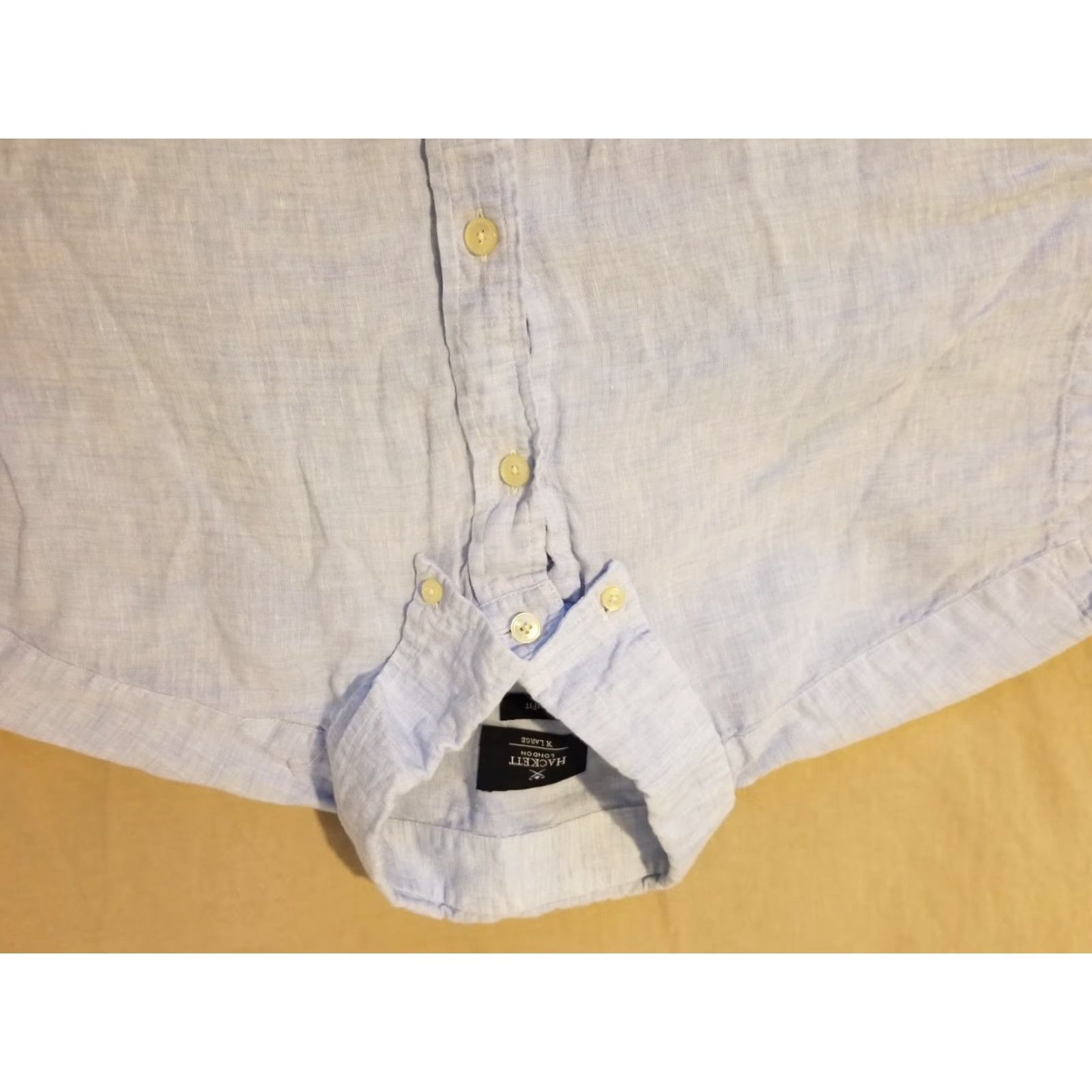 Hackett **XL Blue Hackett Linen Dress Shirt** User: **Blue XL Hackett Linen Dress Shirt** Size 46R - 2 Thumbnail