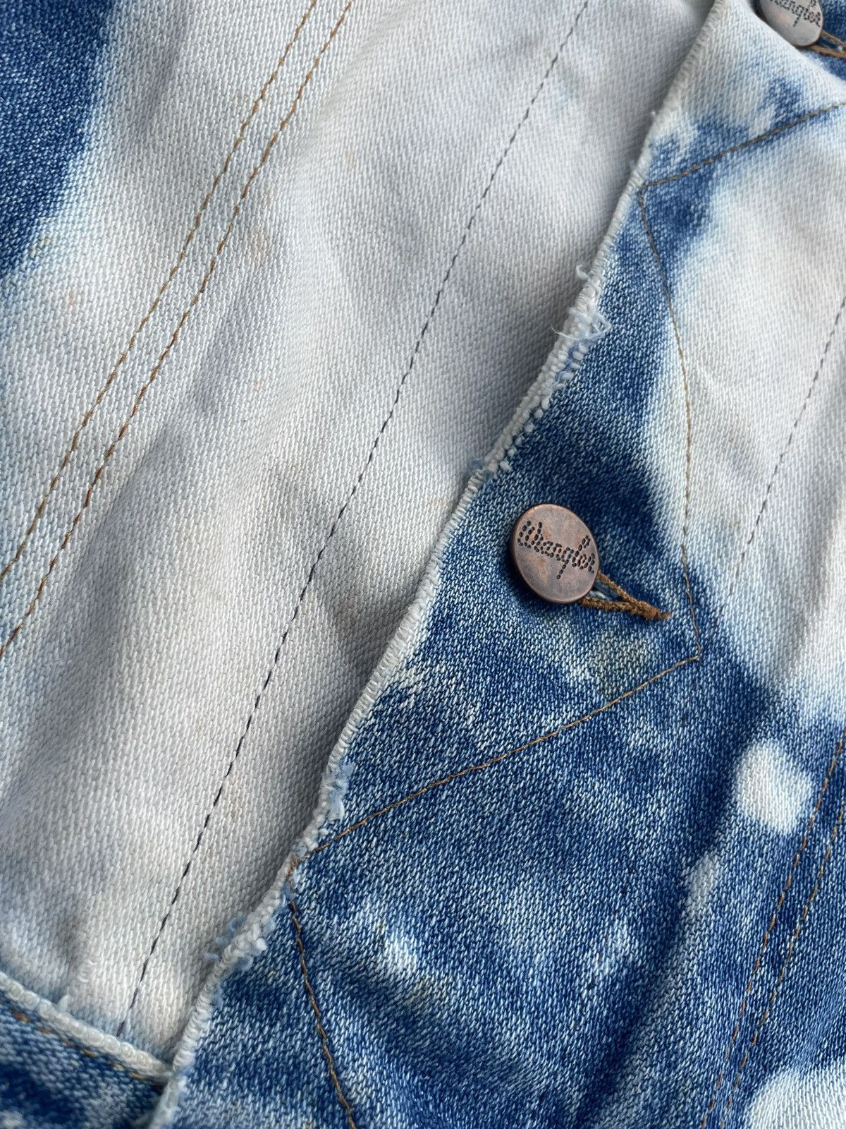 Vintage × Wrangler Wrangler Selvedge 70s/80s Destroy Sleeveless Spalsh Jacket Size US S / EU 44-46 / 1 - 12 Thumbnail