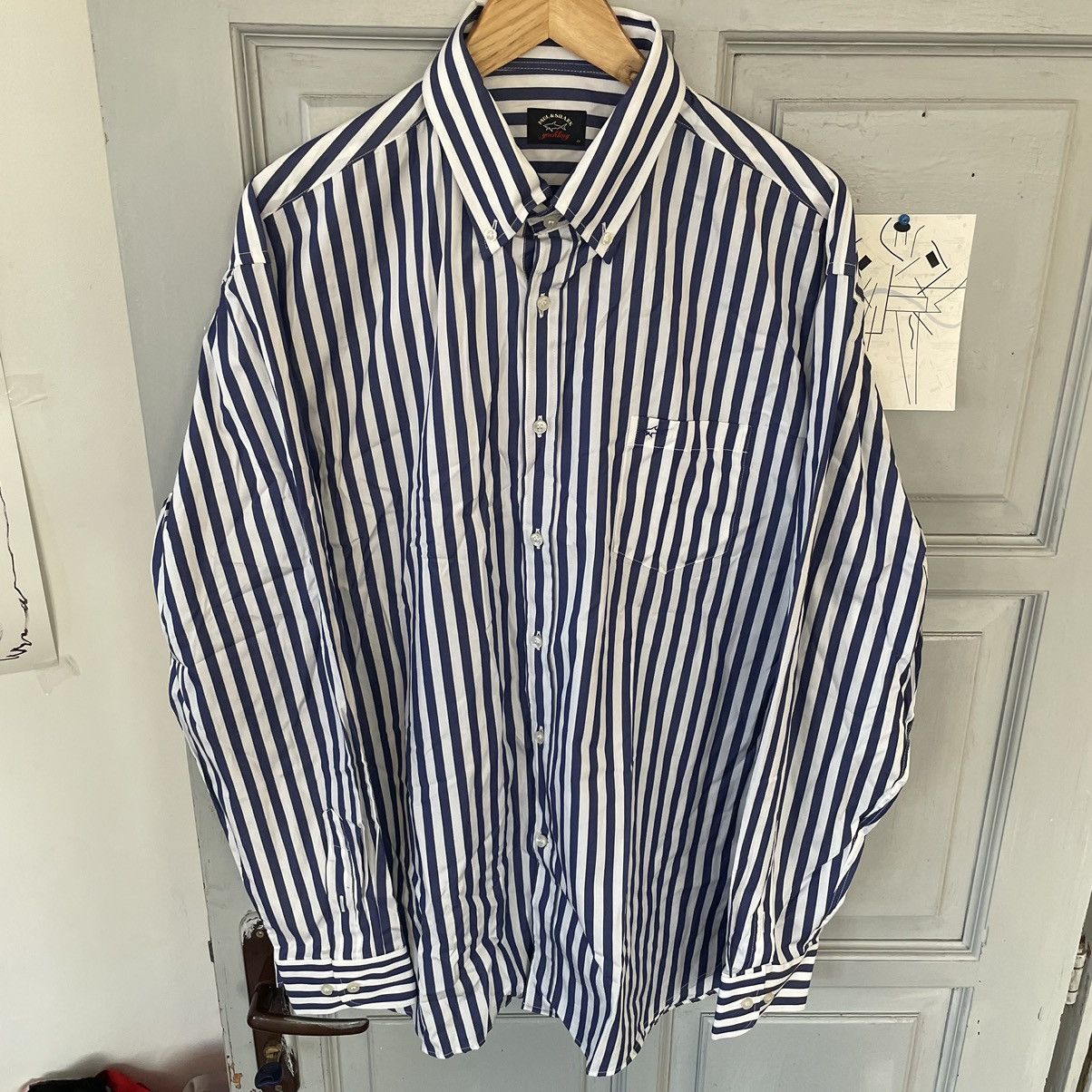 Paul & Shark Paul & Shark Yachting Club Striped Button Down Shirt - Men's Size US XL / EU 56 / 4 - 5 Thumbnail