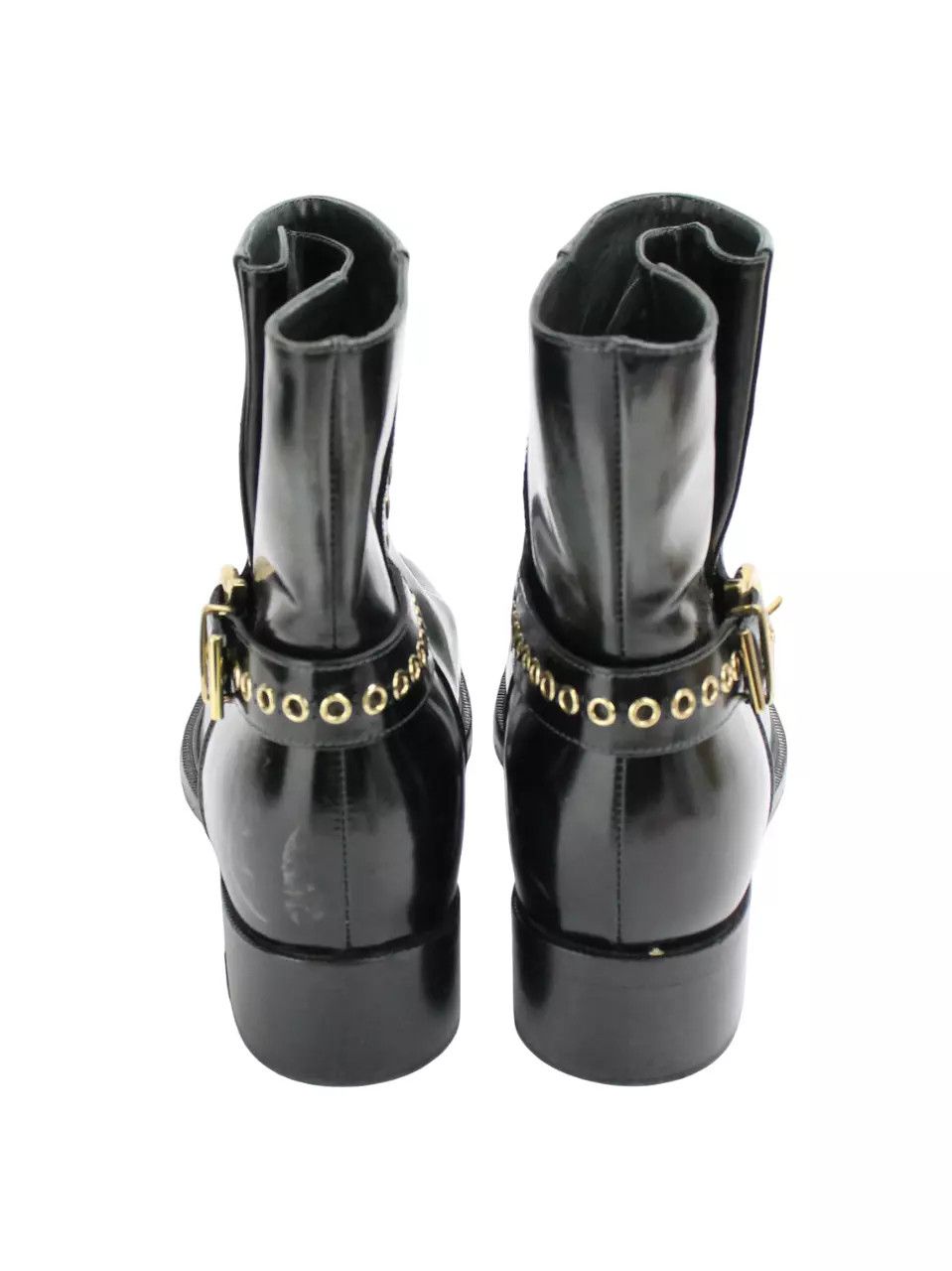 Salvatore Ferragamo SALVATORE FERRAGAMO Women EU 40.5 Biker Patent Leather Boots Size US 10.5 / IT 40.5 - 7 Thumbnail