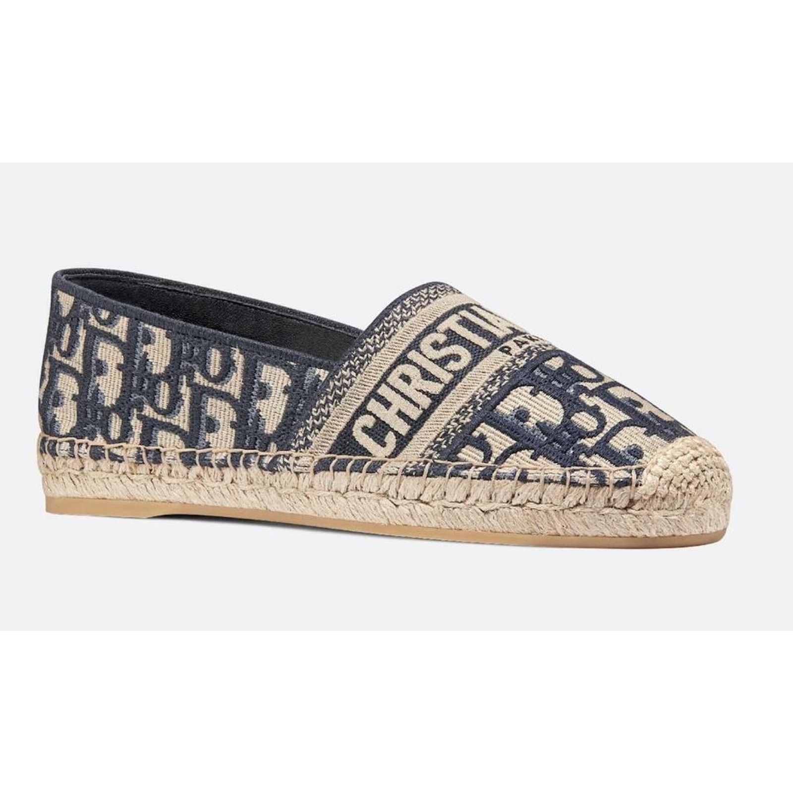 Dior Granville Oblique CD Logo Embroidered Espadrille Flat 36 Size US 6 / IT 36 - 1 Thumbnail