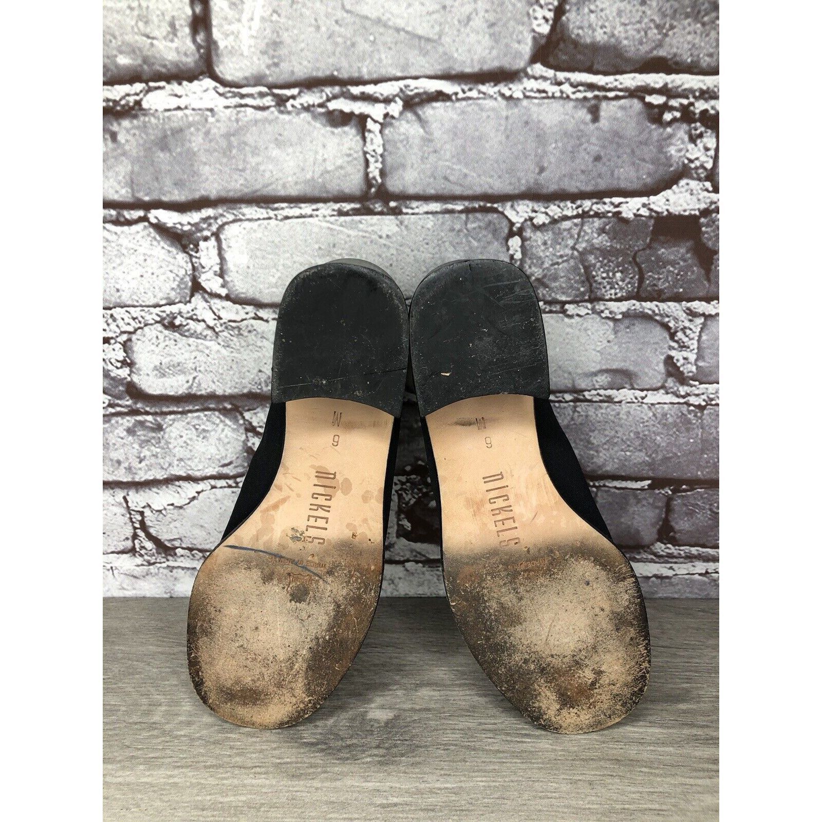 Other Nickels VTG Black Fabric Stretchy Loafers Pump Block Heels W Size US 6 / IT 36 - 10 Thumbnail