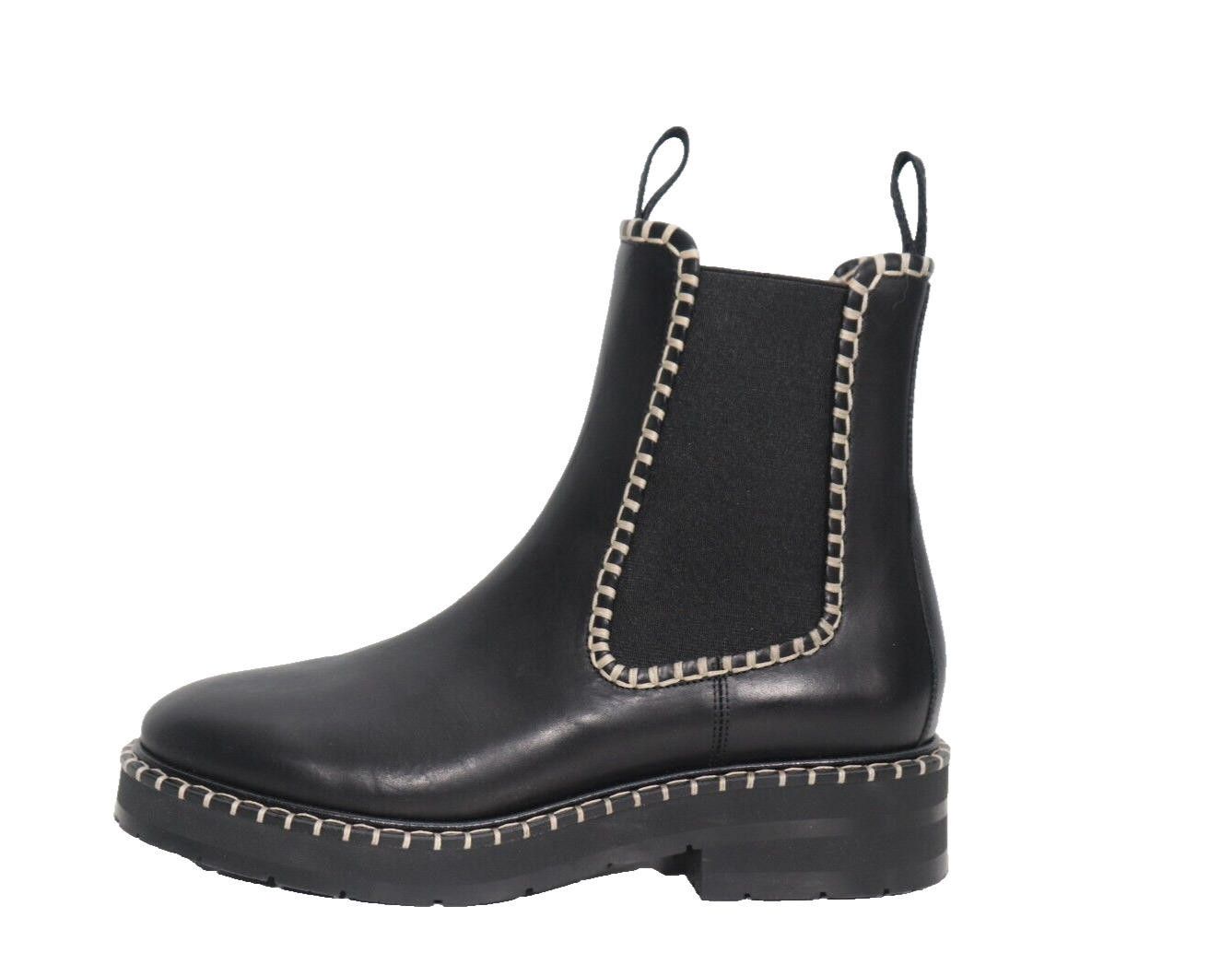 chloma Chloé EU 38 US8 Black Noua Chelsea Boots Leather Ankle $1500 Size US 8 / IT 38 - 4 Thumbnail