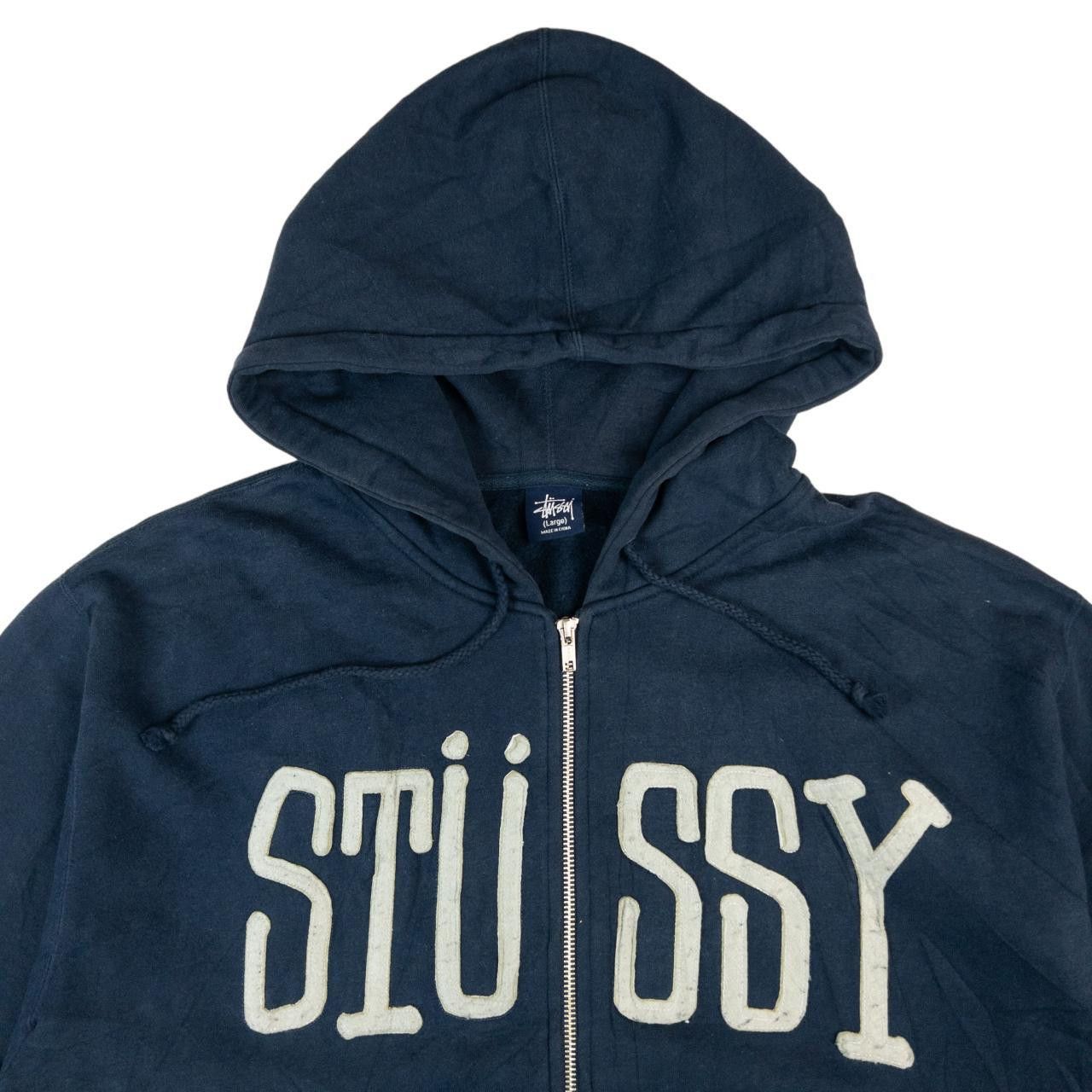 Vintage Stussy Zip Up Hoodie Size XL
