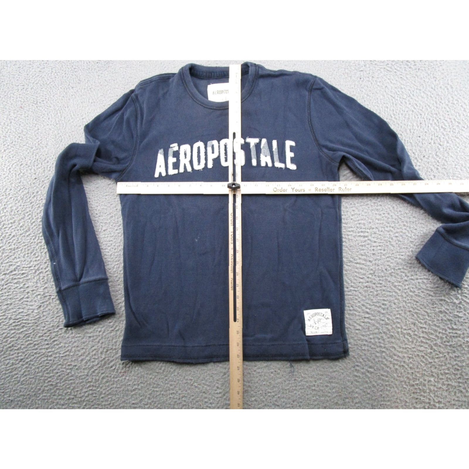 Aeropostale VINTAGE Aeropostale Y2K Navy Blue Shirt Waffle Knit Thermal Long Sleeve XL Skater Size US XL / EU 56 / 4 - 5 Thumbnail