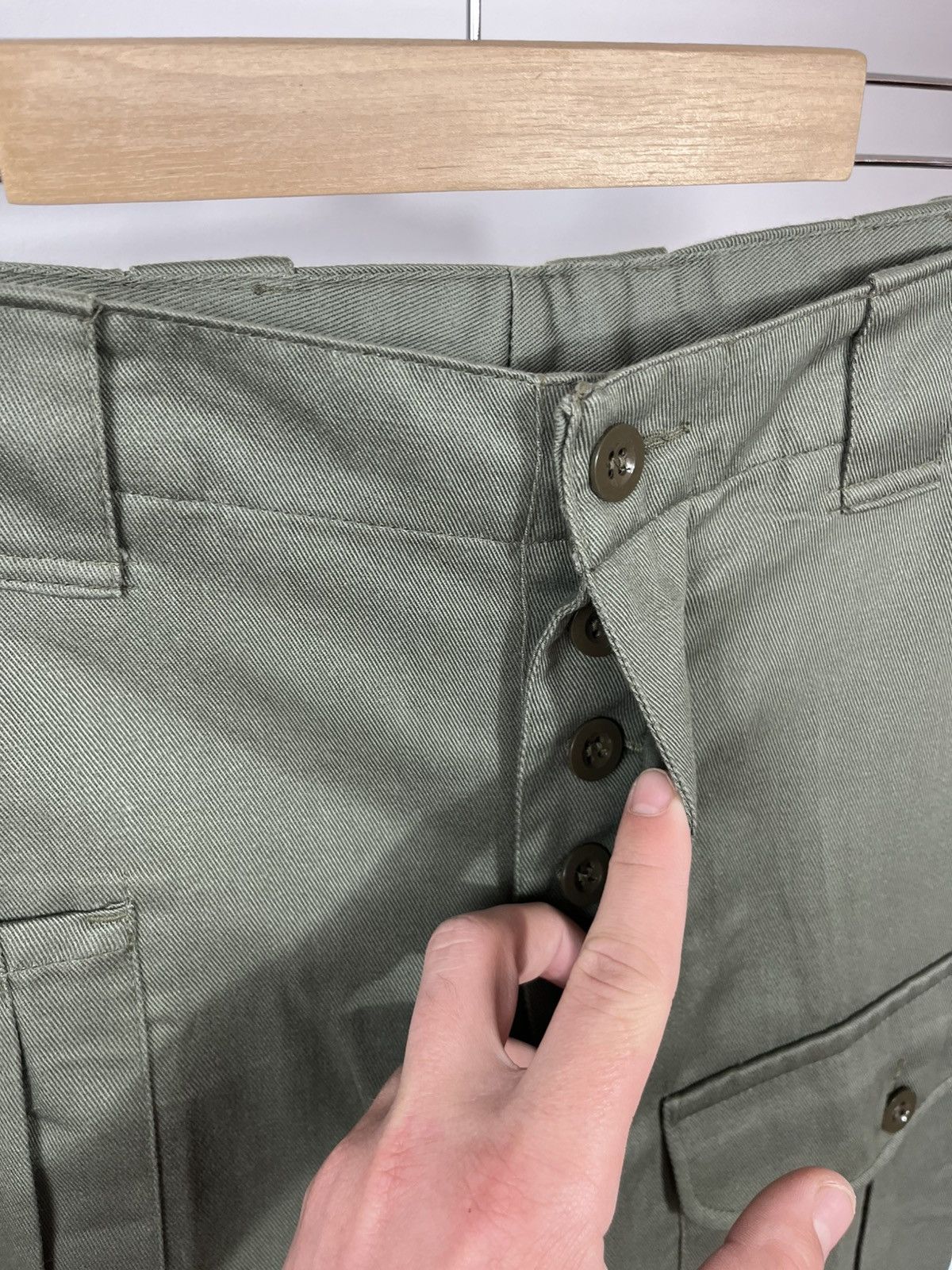 Other Vintage Military Cargo Pants Olive Cotton Army Workwear 88 Size US 32 / EU 48 - 5 Thumbnail