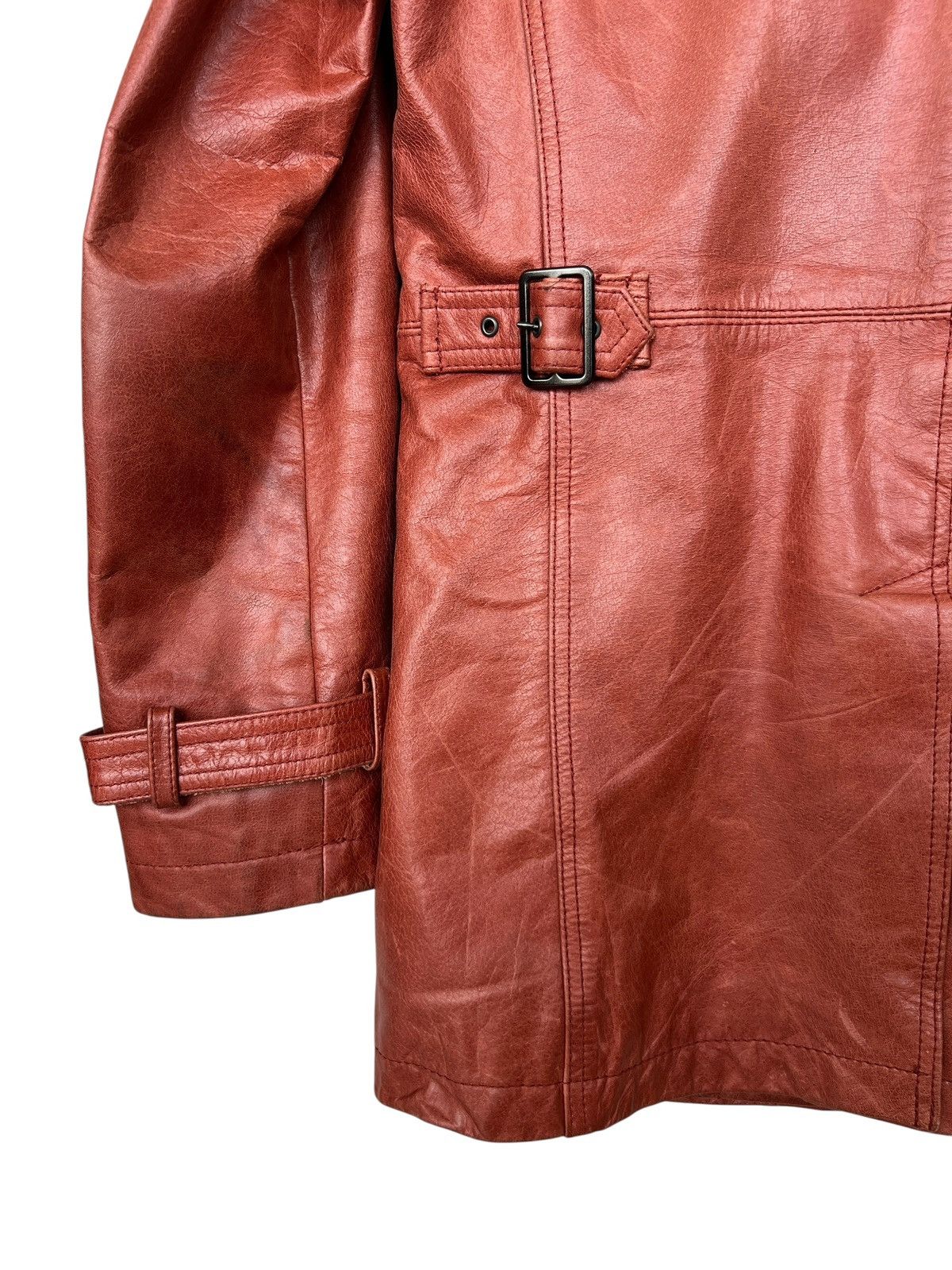 Vintage Michael Klein Faded Red Blazer Leather Jacket Size US S / EU 44-46 / 1 - 10 Thumbnail