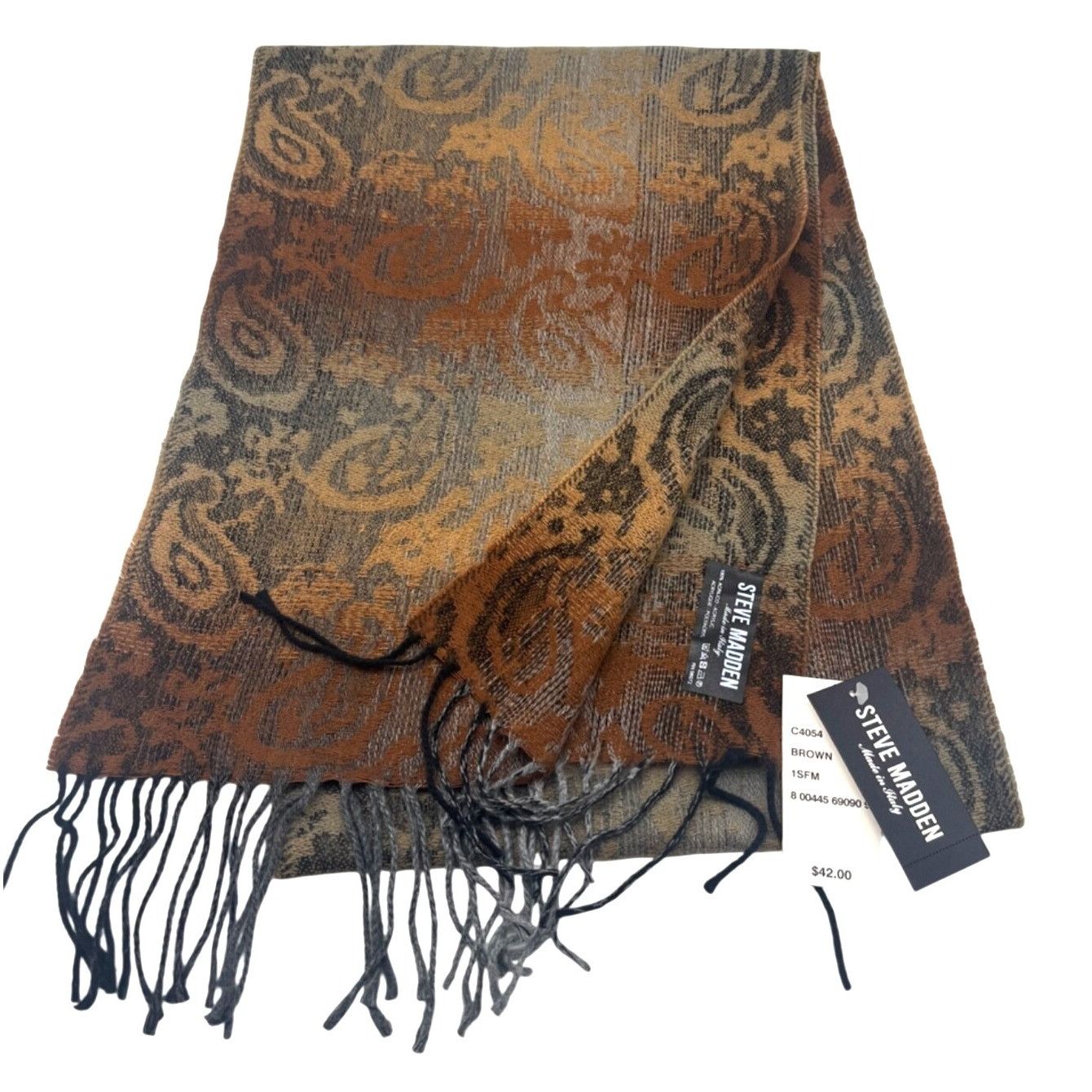 Steve Madden Set of 2 Steve Madden Ombré Paisley Scarves, 11”x 70”, Made Size ONE SIZE - 3 Thumbnail