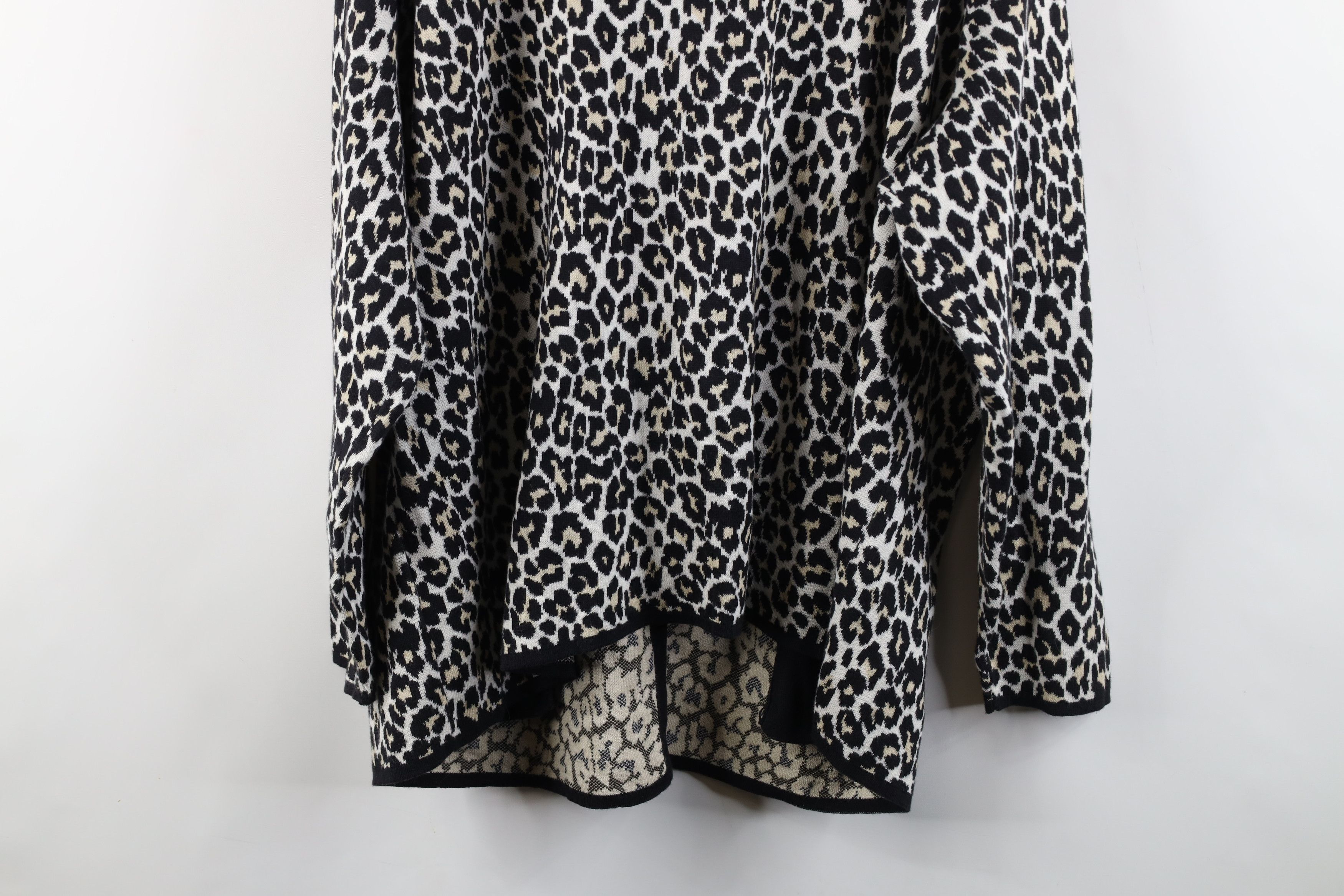 Lands' End × Vintage Vintage Lands End Leopard Cheetah Knit Cardigan Sweater Size 3XL / US 20-22 - 11 Thumbnail