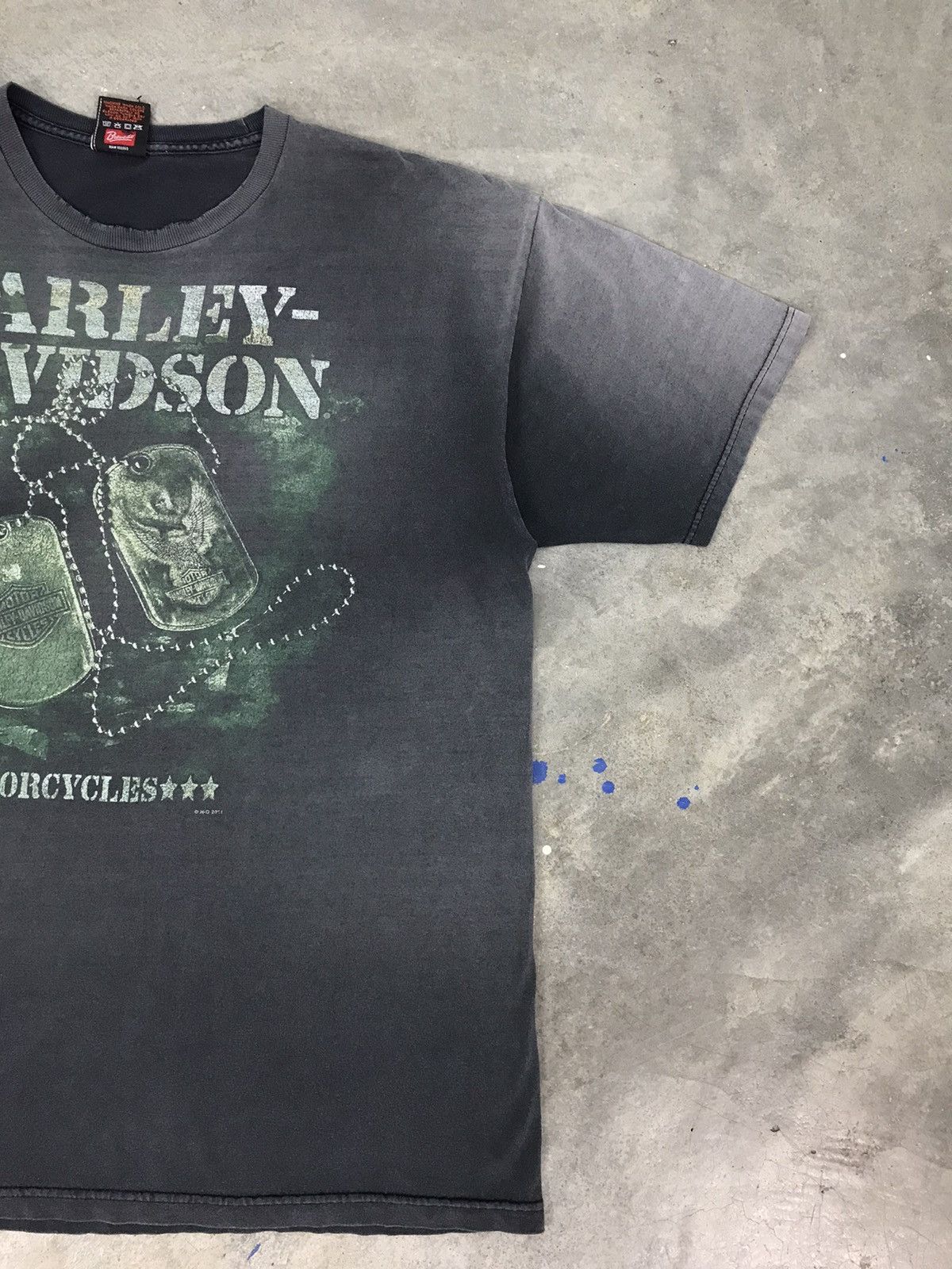 Harley Davidson × Vintage Distressed Vintage Harley Davidson T-shirt Size US XL / EU 56 / 4 - 2 Thumbnail
