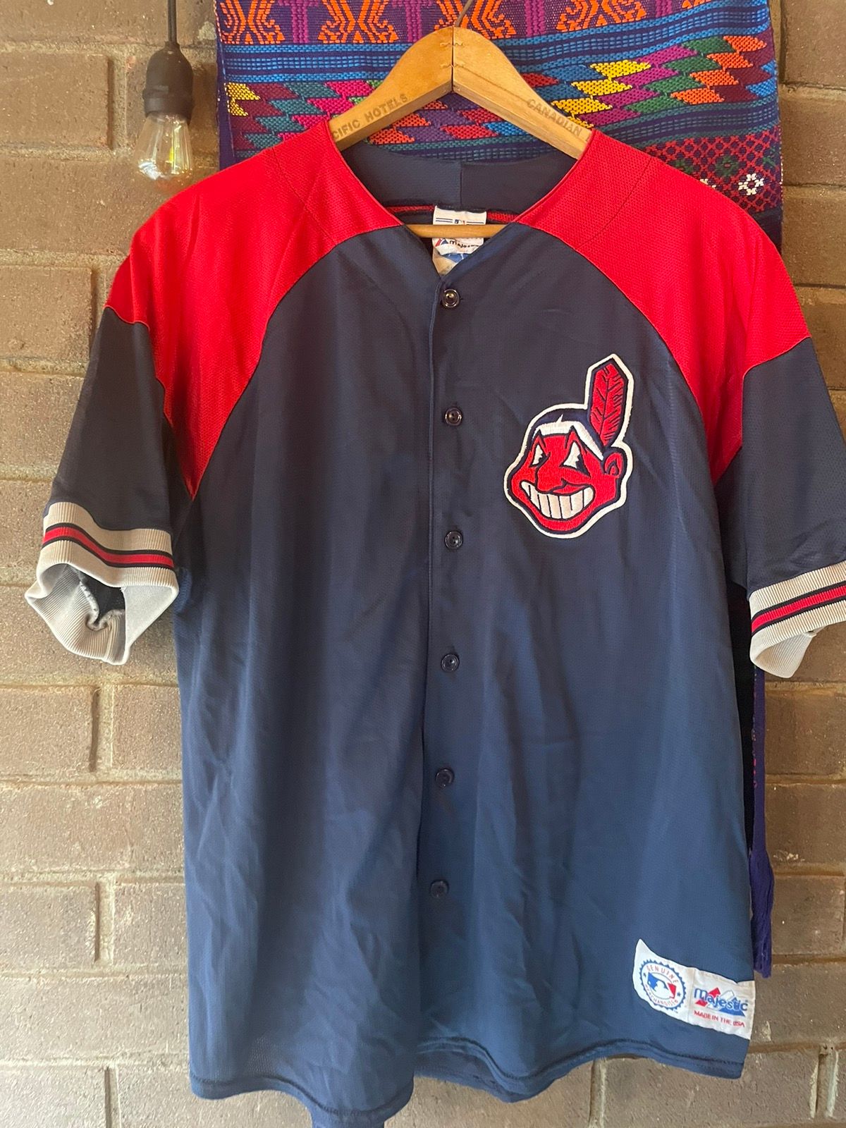 90's Albert Belle Cleveland Indians Majestic MLB Jersey Size XL