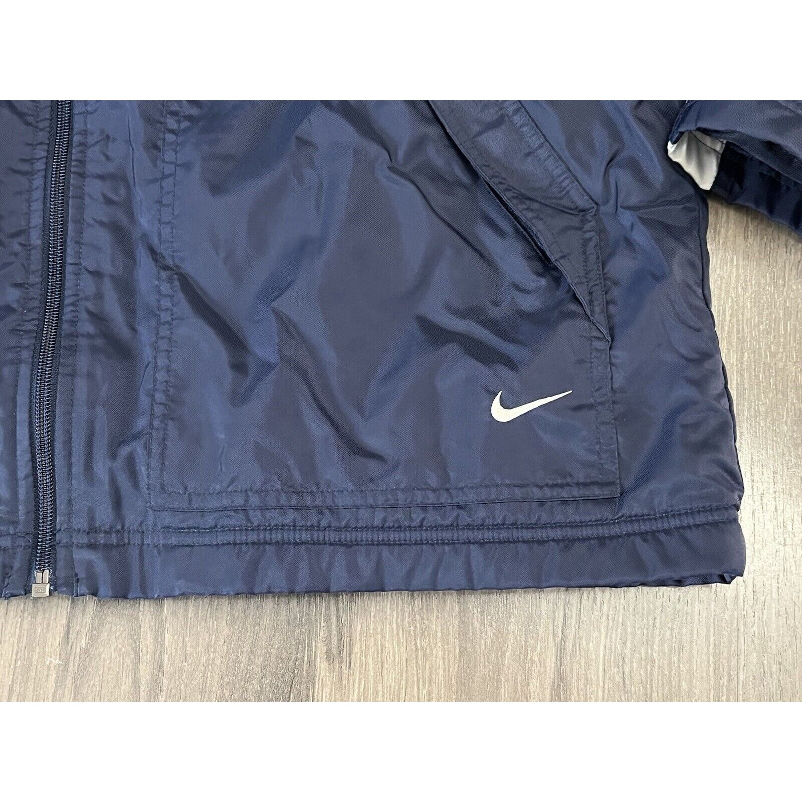 Nike Vintage Nike Jacket Fleece Lined 90s Mens Large Blue White S Size US L / EU 52-54 / 3 - 3 Thumbnail