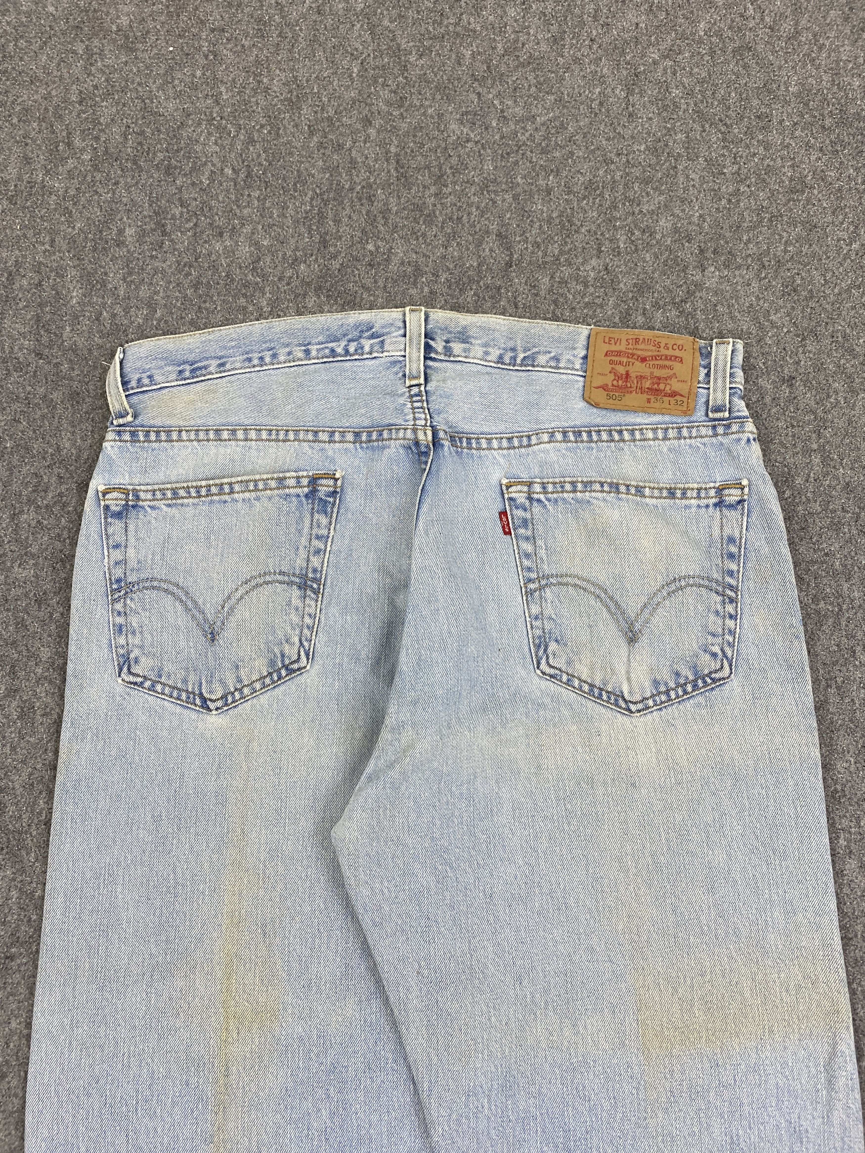 Levi's × Vintage Vintage Levis 505 Rusty Light Blue Jeans Size US 35 - 4 Thumbnail