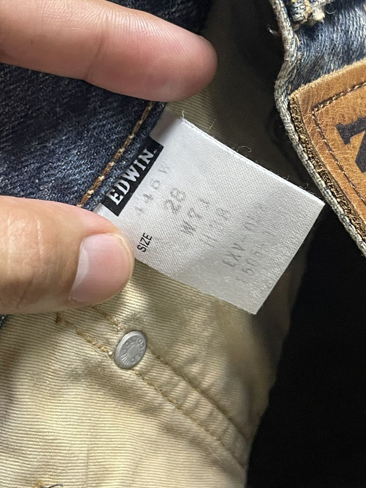 Edwin × Vintage Vintage EDWIN Brand Baggy Jeans (91) Size US 28 / EU 44 - 8 Thumbnail