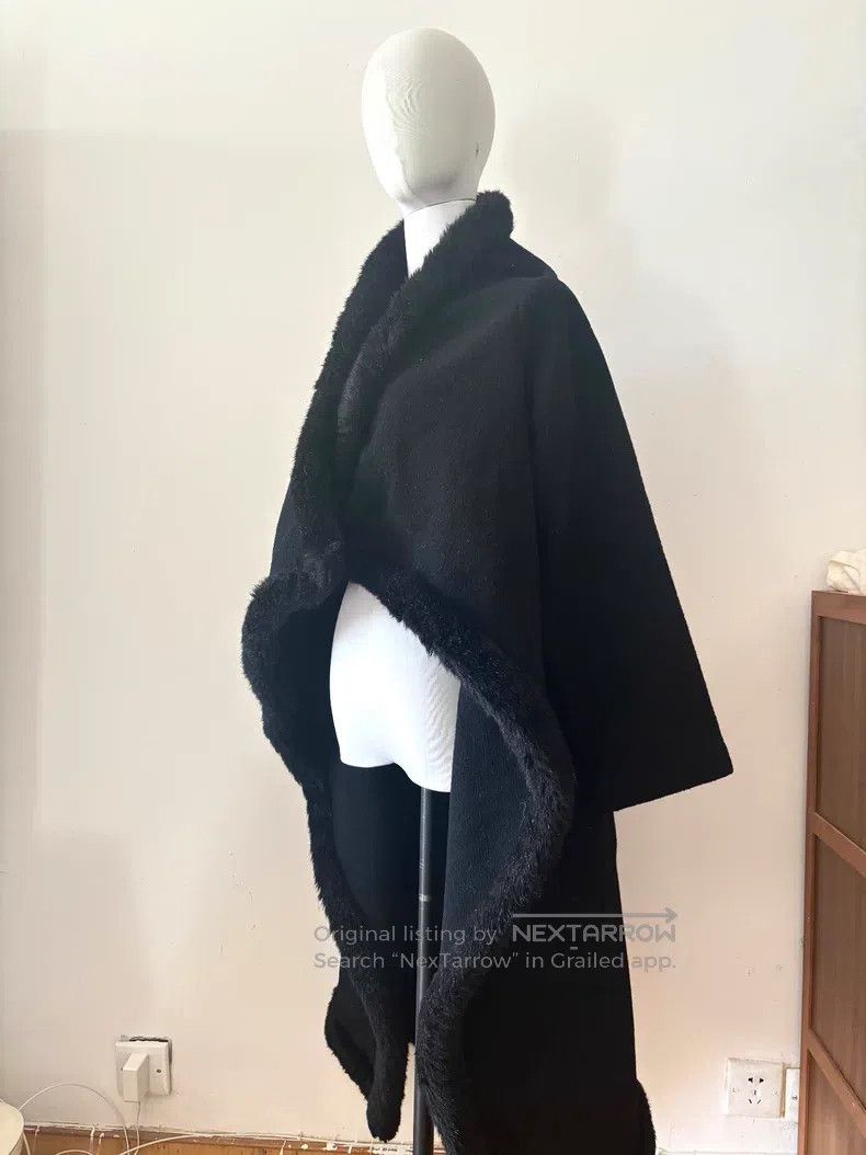 Comme des Garcons Comme des Garcons Black Faux Fur Oversized Collar Trench C Size L / US 10 / IT 46 - 2 Thumbnail