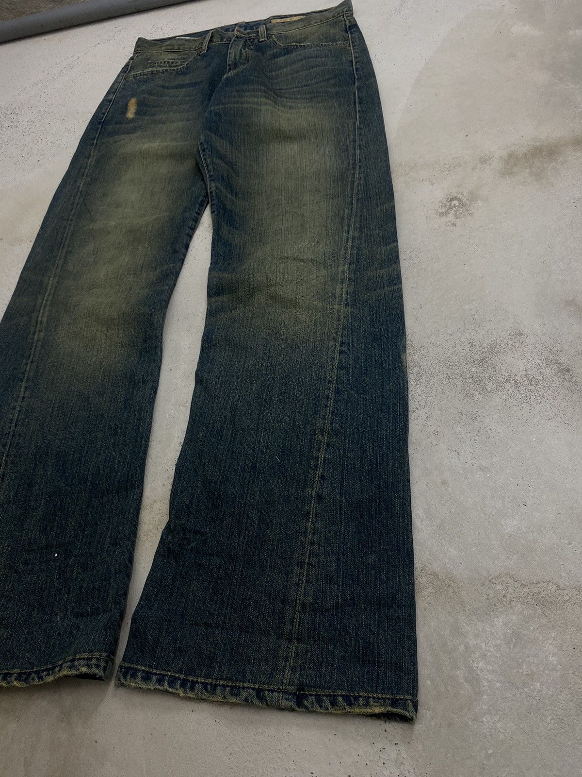Hysteric Glamour × Japanese Brand Chip Pepper Jean Baggy Mud Washed Whisker Distressed Size US 30 / EU 46 - 6 Thumbnail