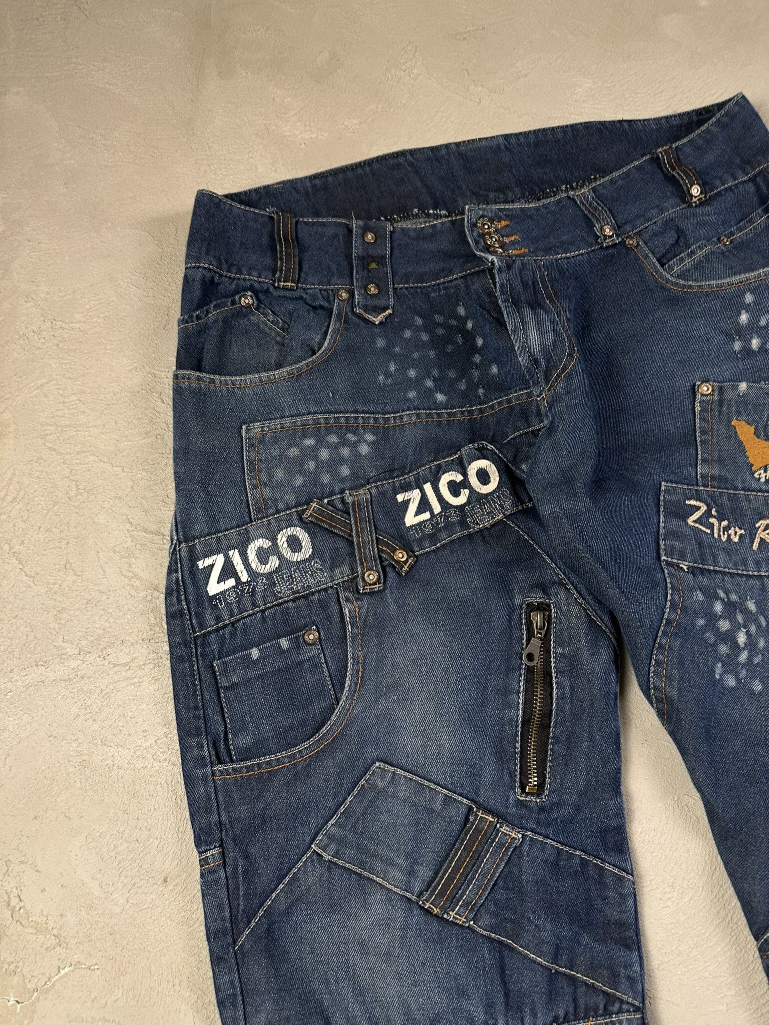 Japanese Brand Vintage Y2k Avant Garde Oversized Printed Hiphop Denim Pants Size US 36 / EU 52 - 4 Thumbnail